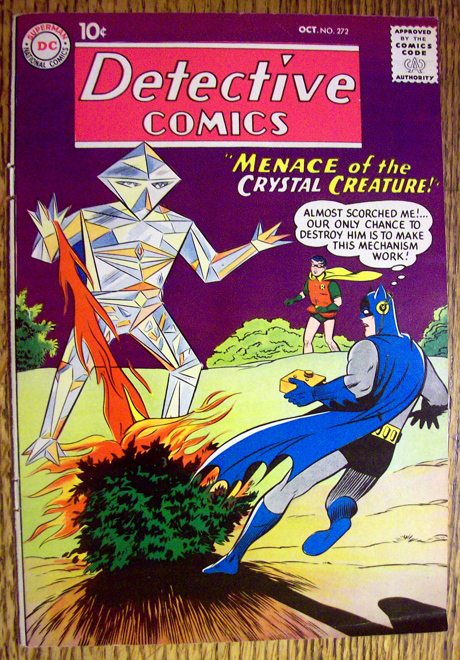 Detective Comics Cover-October 1959-Batman Cover