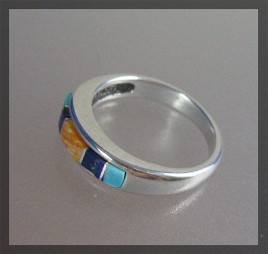 Turquoise Lapis Coral Sterling Silver WJ Co