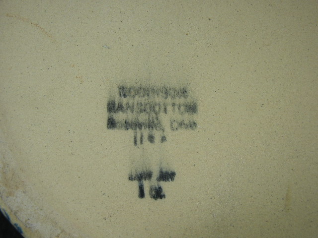 Roseville Ohio Blue Spongeware Robinson Ransbottom