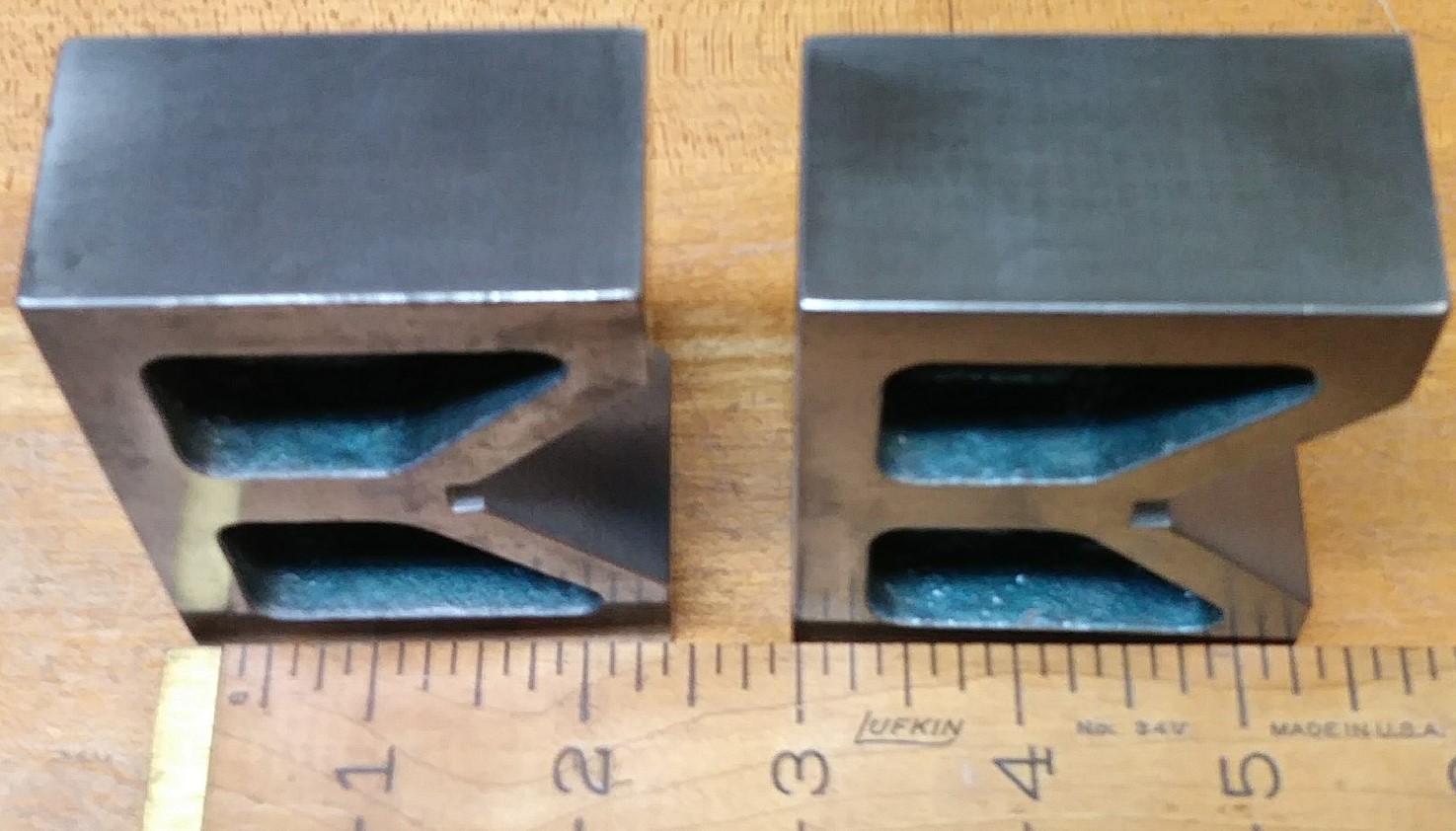 Precision inspection V-BLOCK Set 3 x 2.2 x 1.2 inch