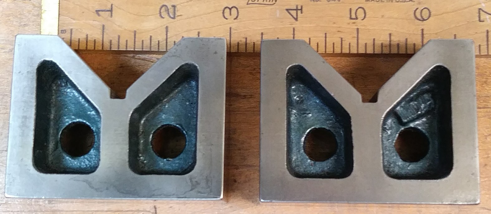 Precision inspection V-BLOCK Set 3 x 2.2 x 1.2 inch