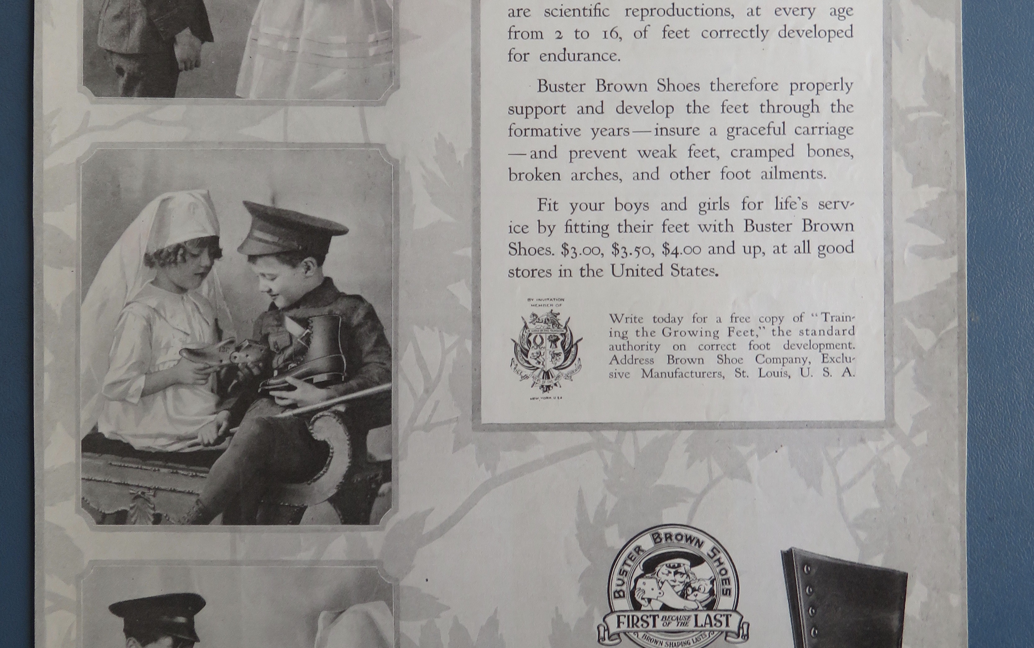 1918 Buster Brown Shoes with Children