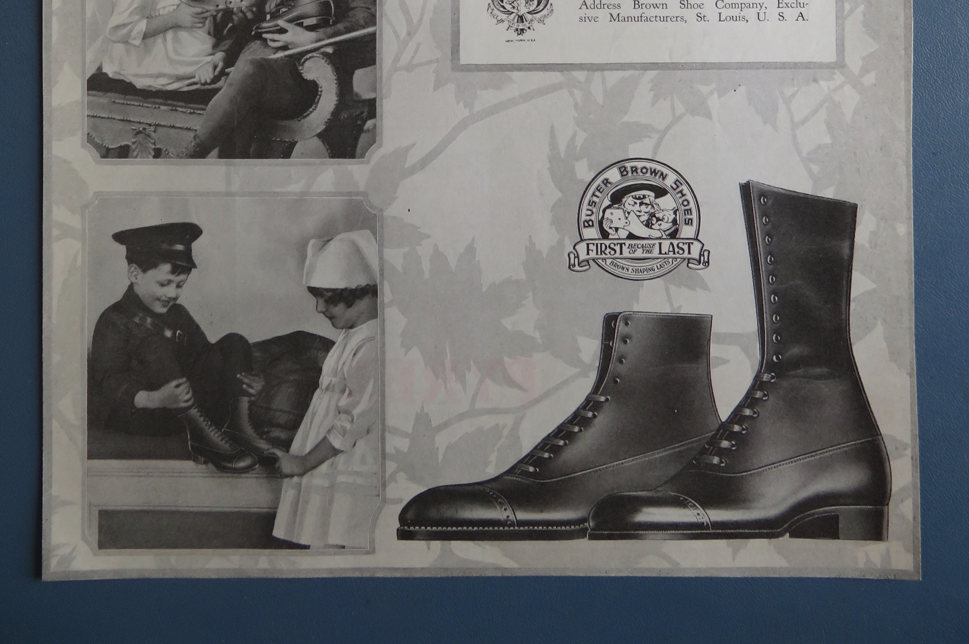 1918 Buster Brown Shoes with Children