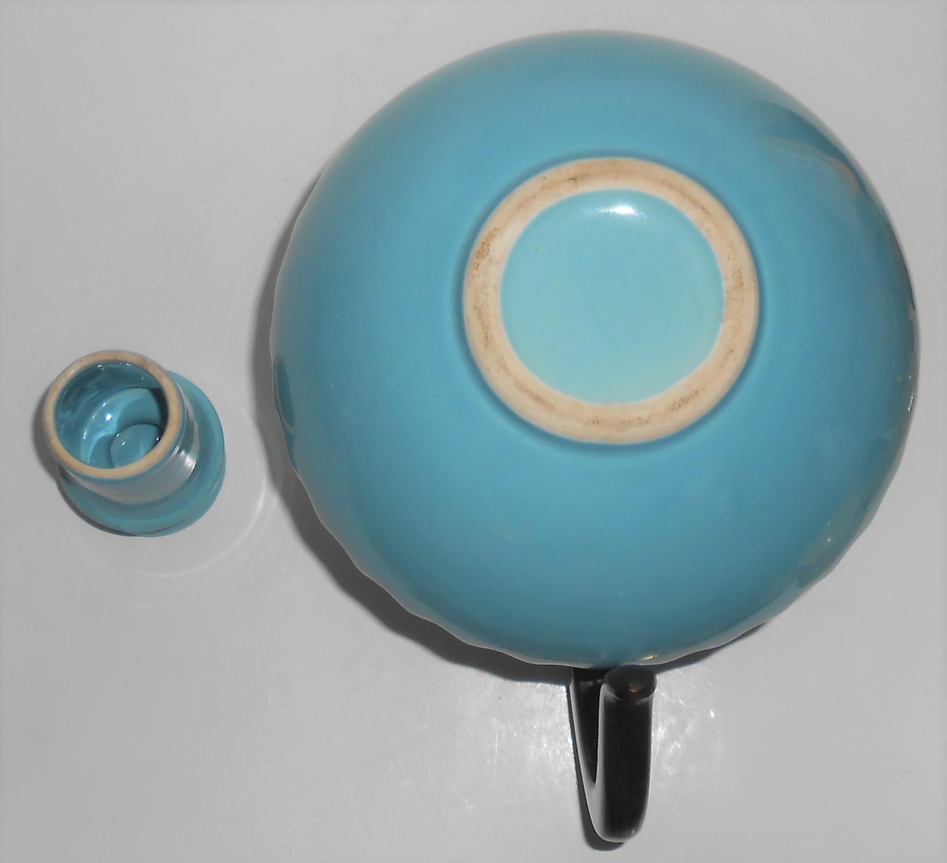 Vernon Kilns Pottery Coronado Turquoise Carafe w/Cap