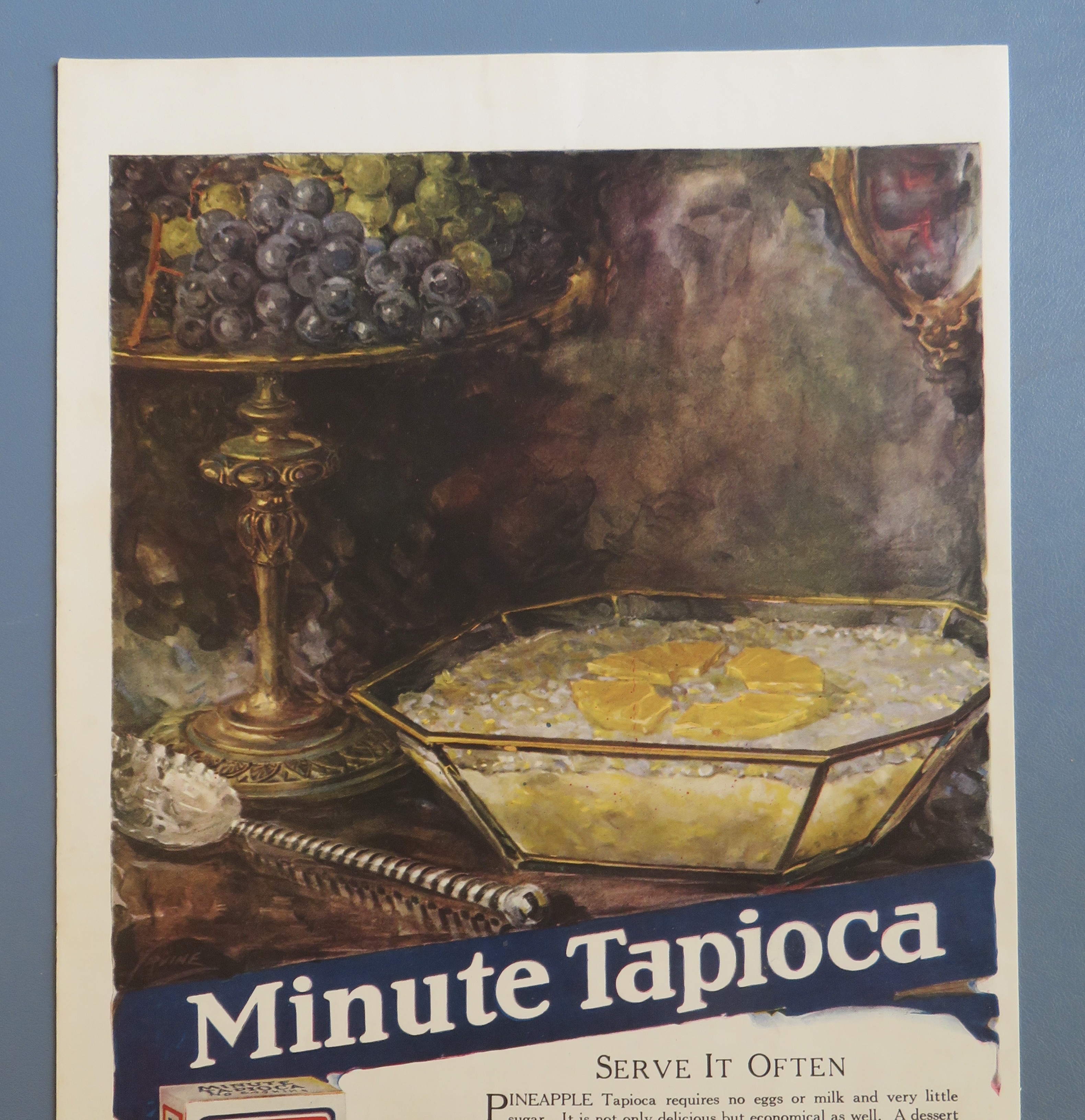 1920 Minute Tapioca with Bowl Of Tapioca Pudding