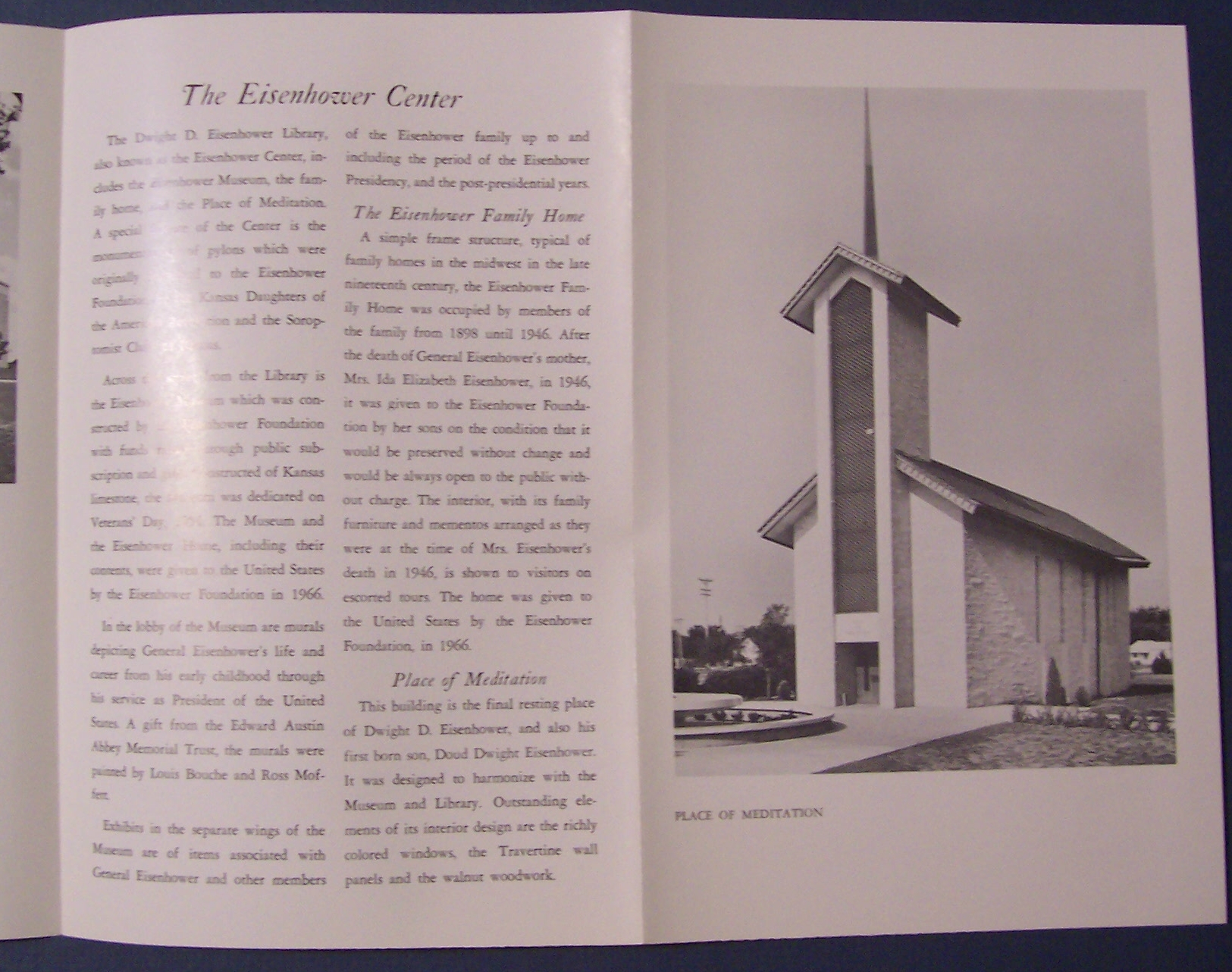 Presidential Library 1969 Dwight D. Eisenhower Pamphlet