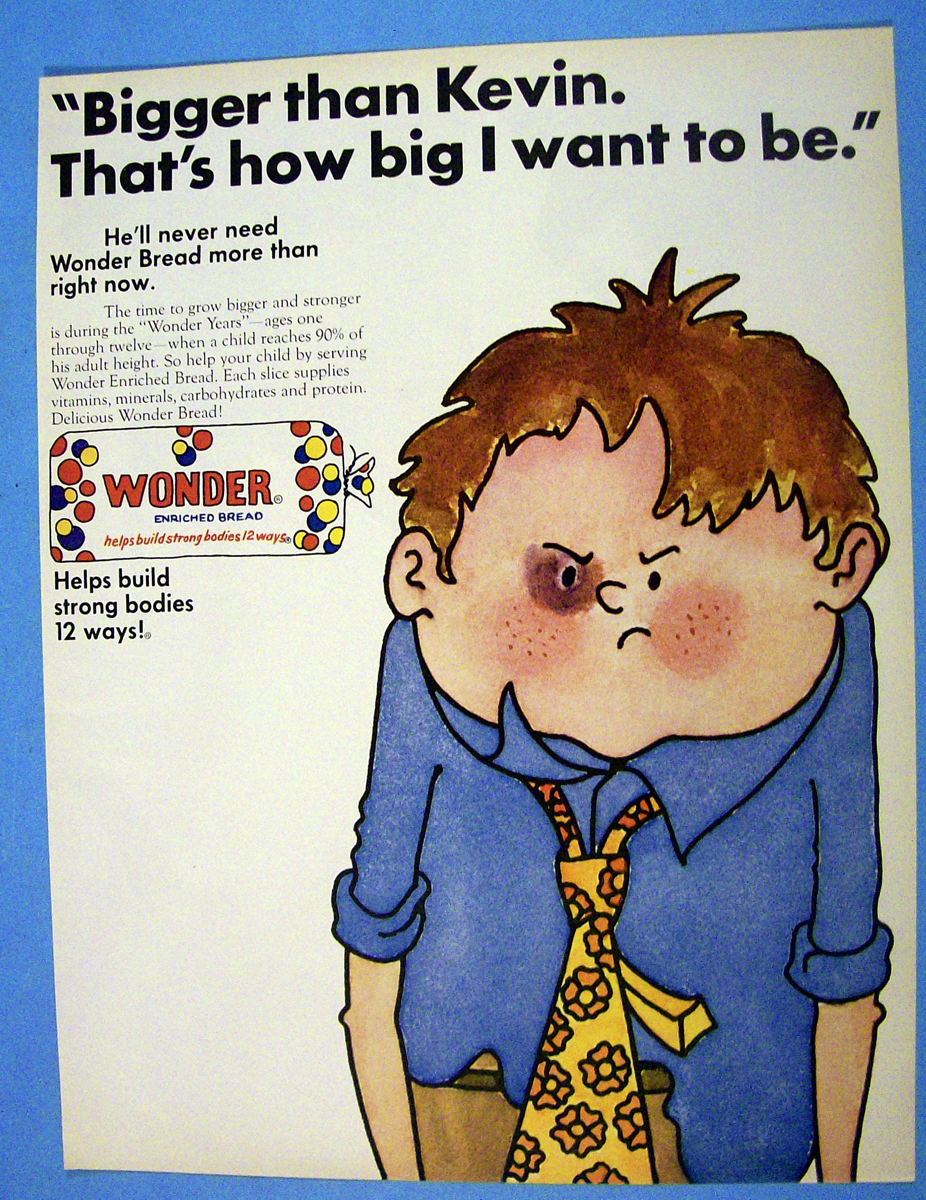 1970 Wonder Bread with Boy & Black Eye