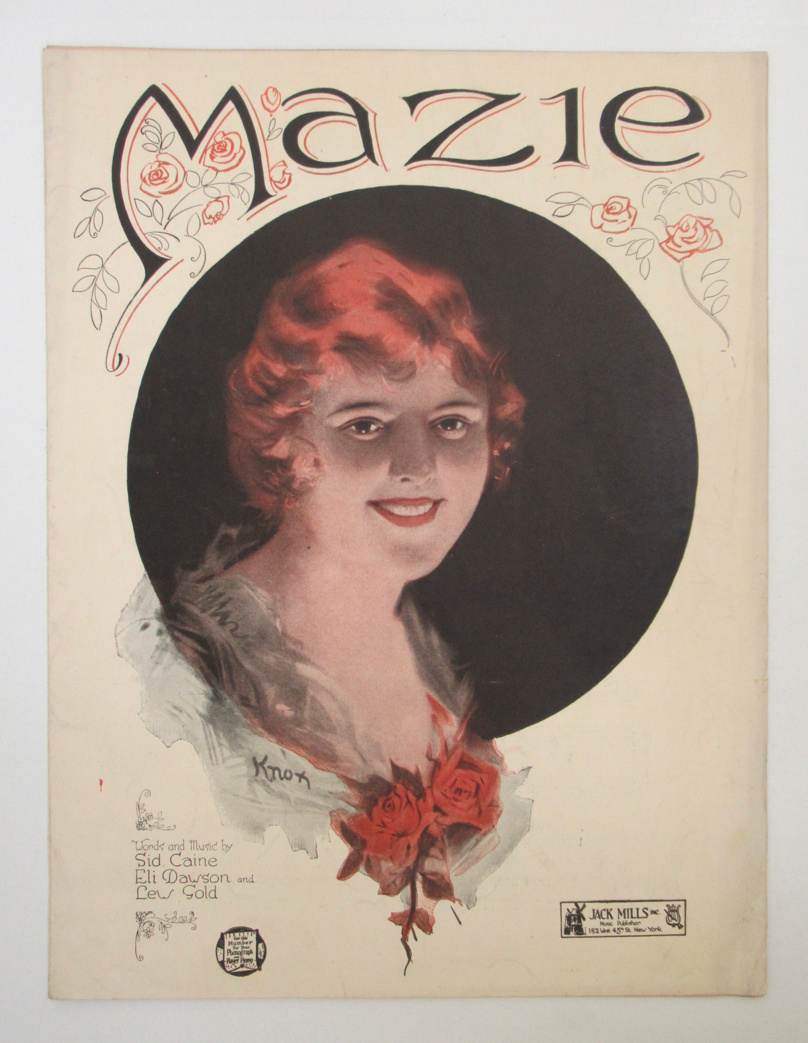 1921 Mazie Sheet Music
