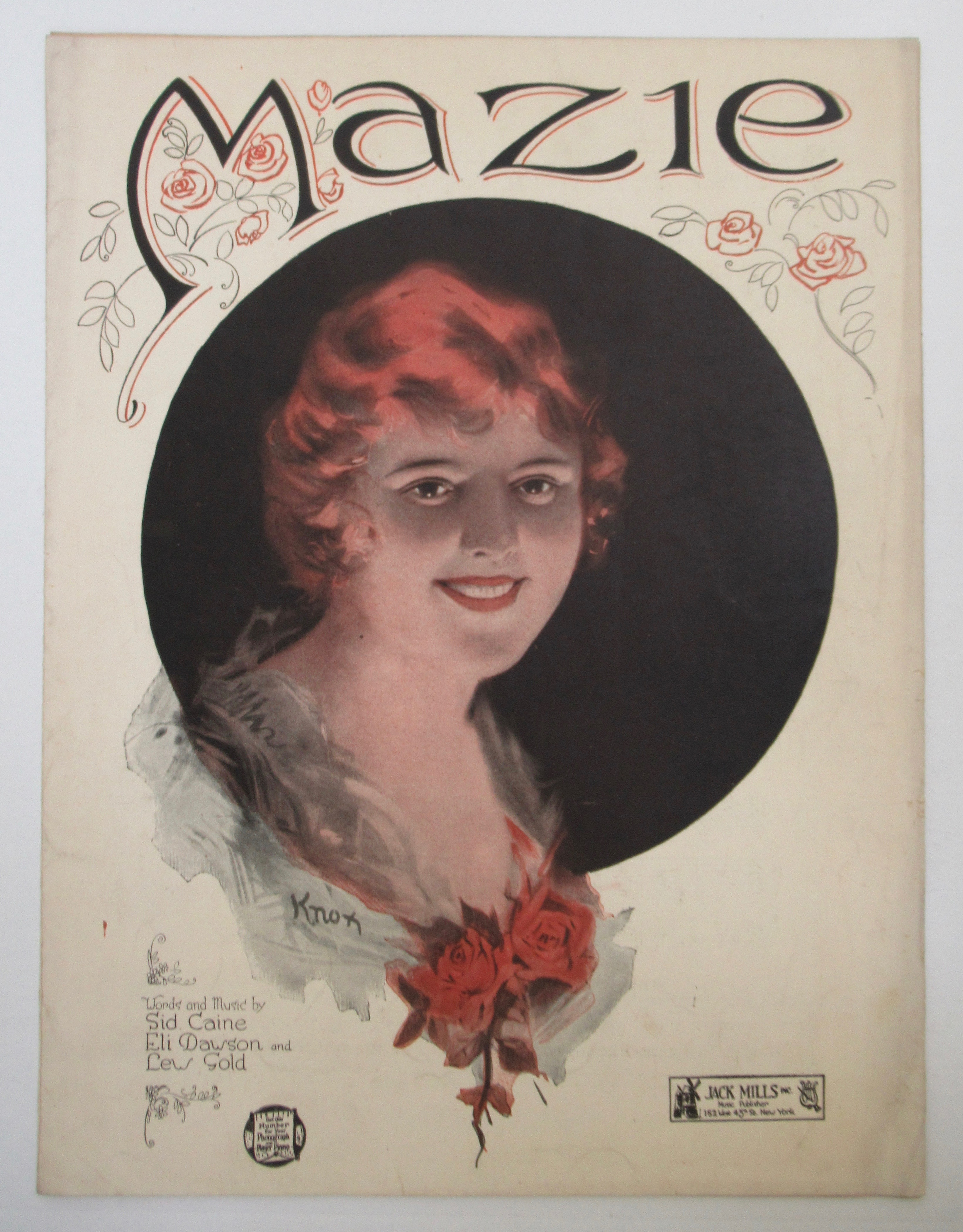 1921 Mazie Sheet Music