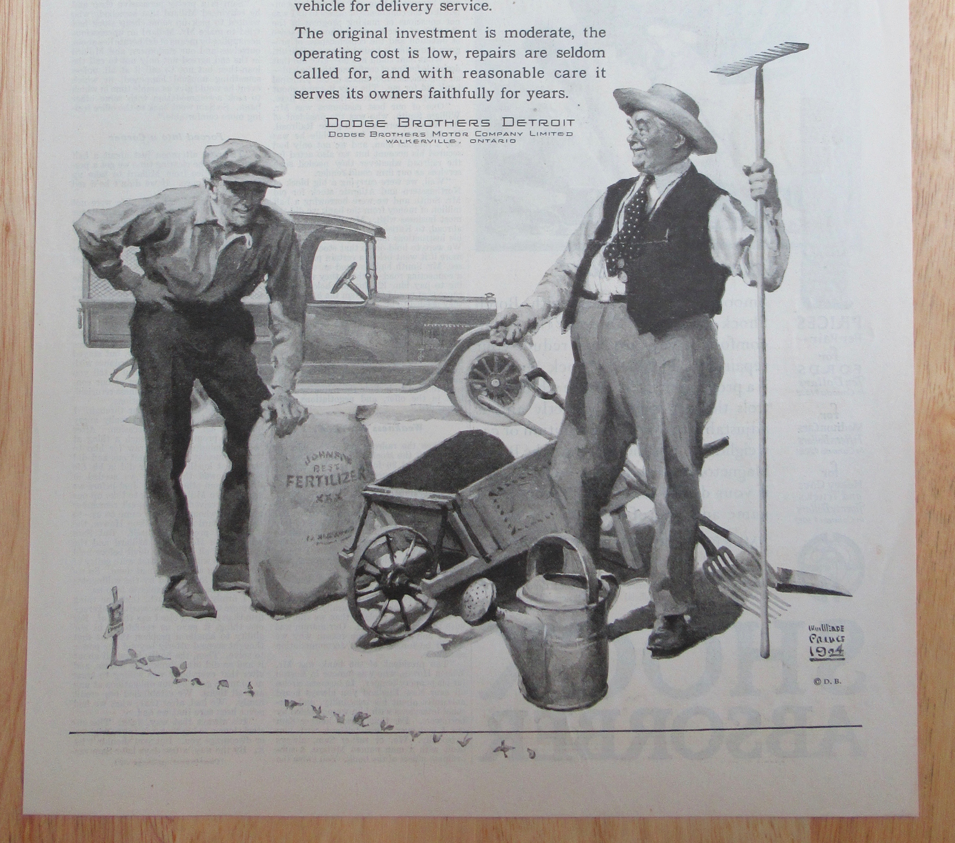 1924 Dodge Brothers Automobile with Commercial Car