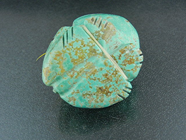 Native American Turquoise Hand Carved Frog Stacey Turpe