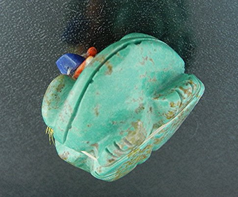 Native American Turquoise Hand Carved Frog Stacey Turpe
