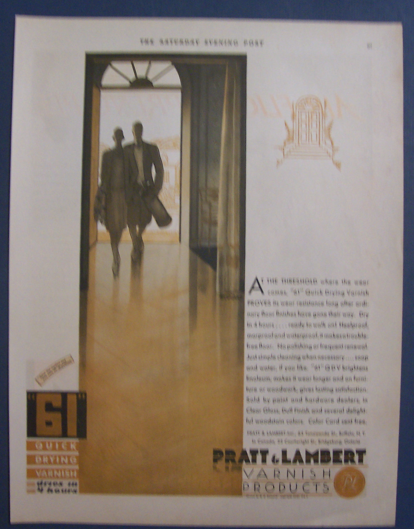 1930 Pratt & Lambert "61" Quick Drying Varni