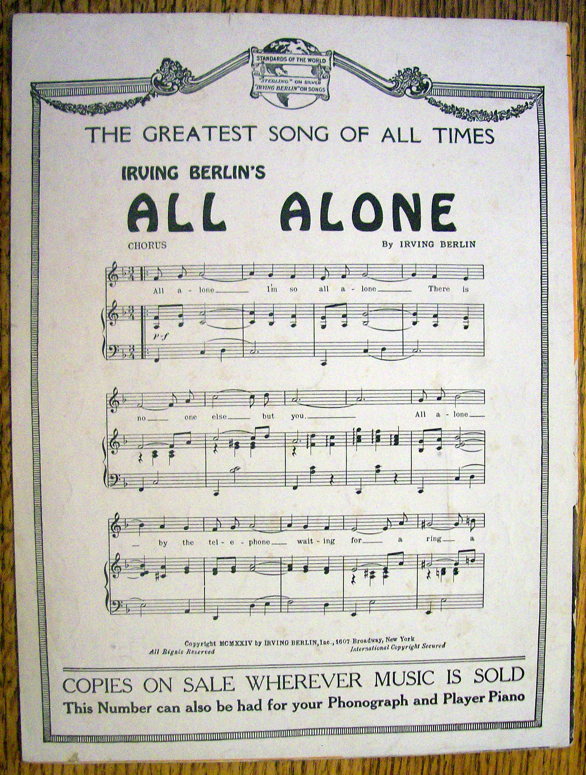 Sheet Music For 1924 What'll I Do