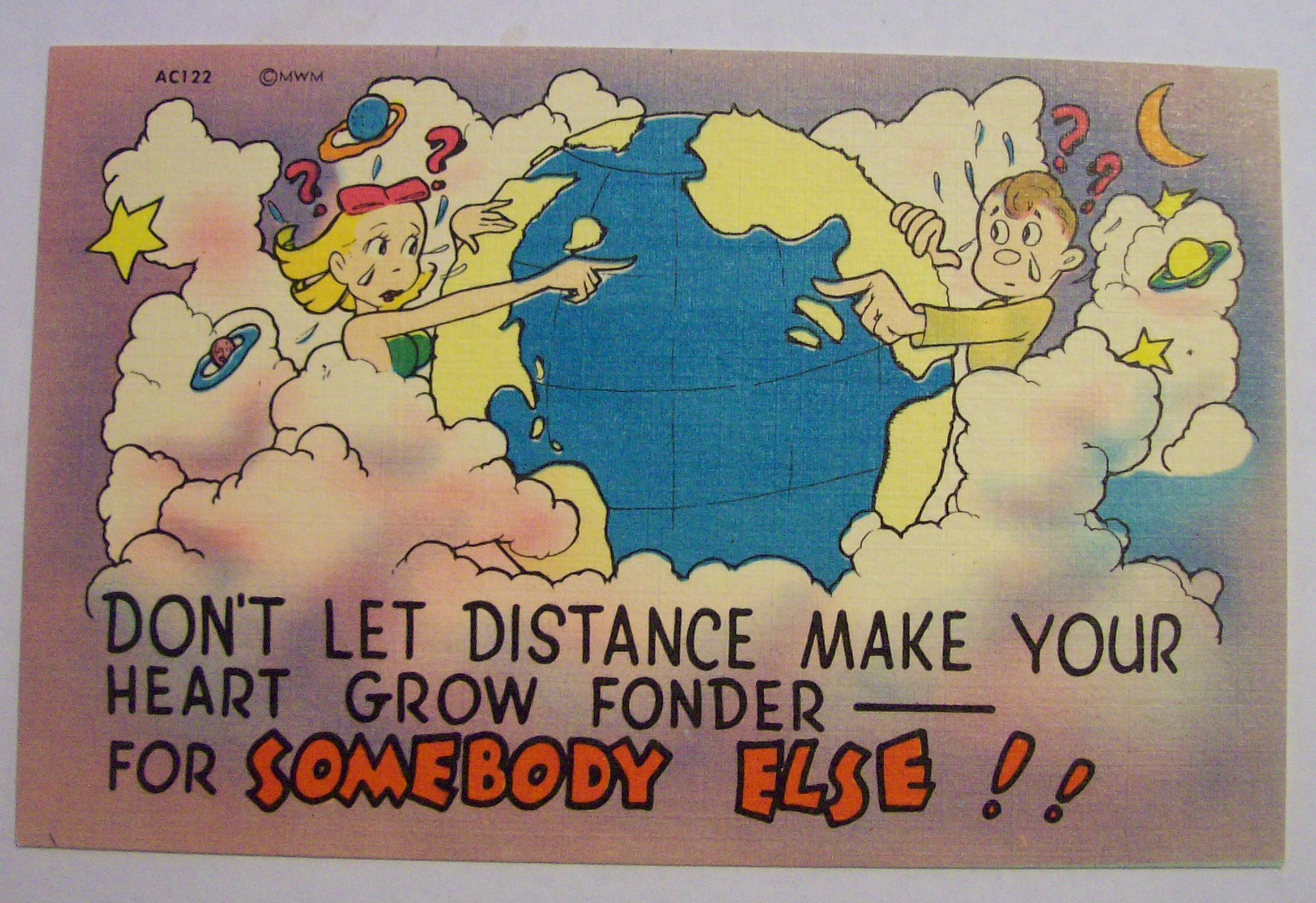 Woman And Man Questioning Postcard