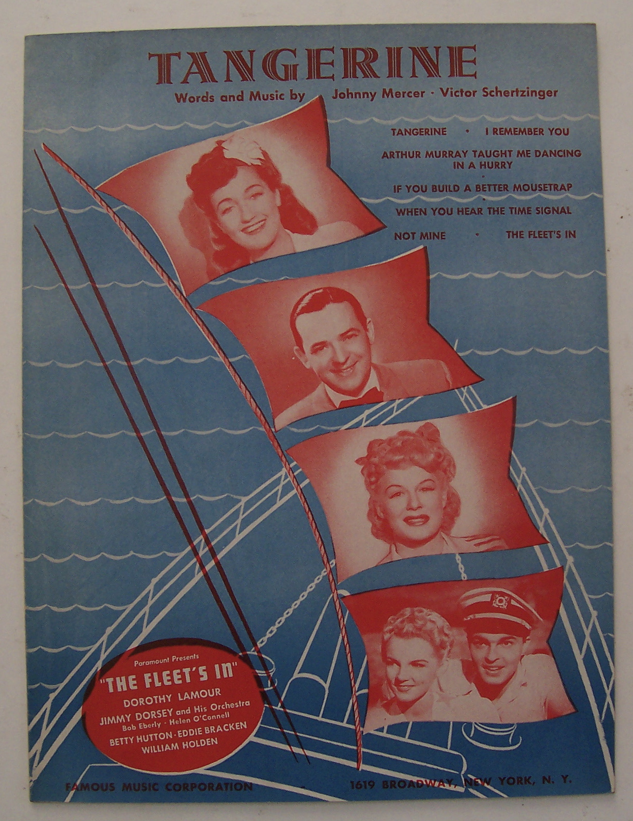 Sheet Music For 1942 Tangerine