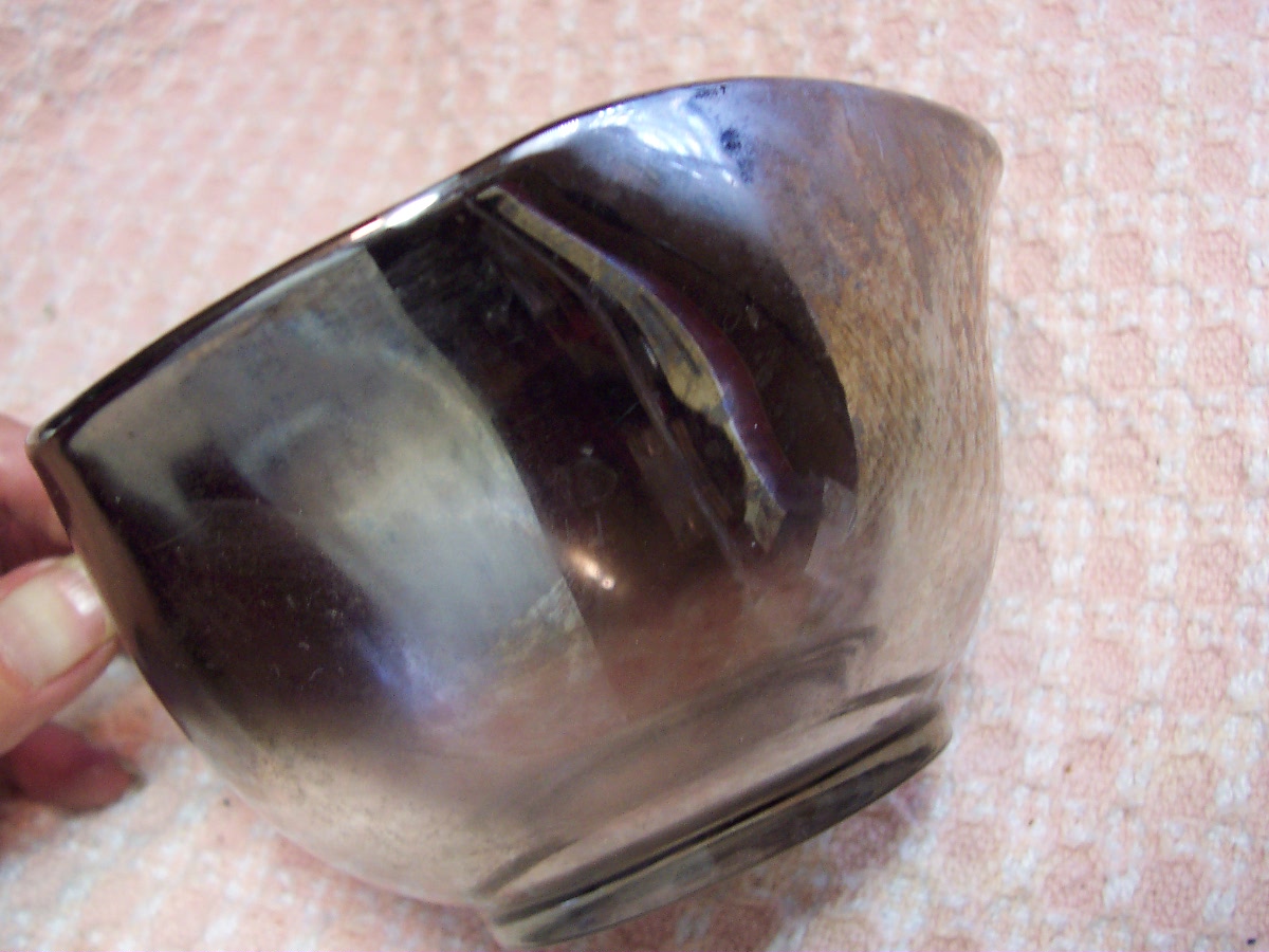 Flash Glass Bowl Silver Triangle Shape