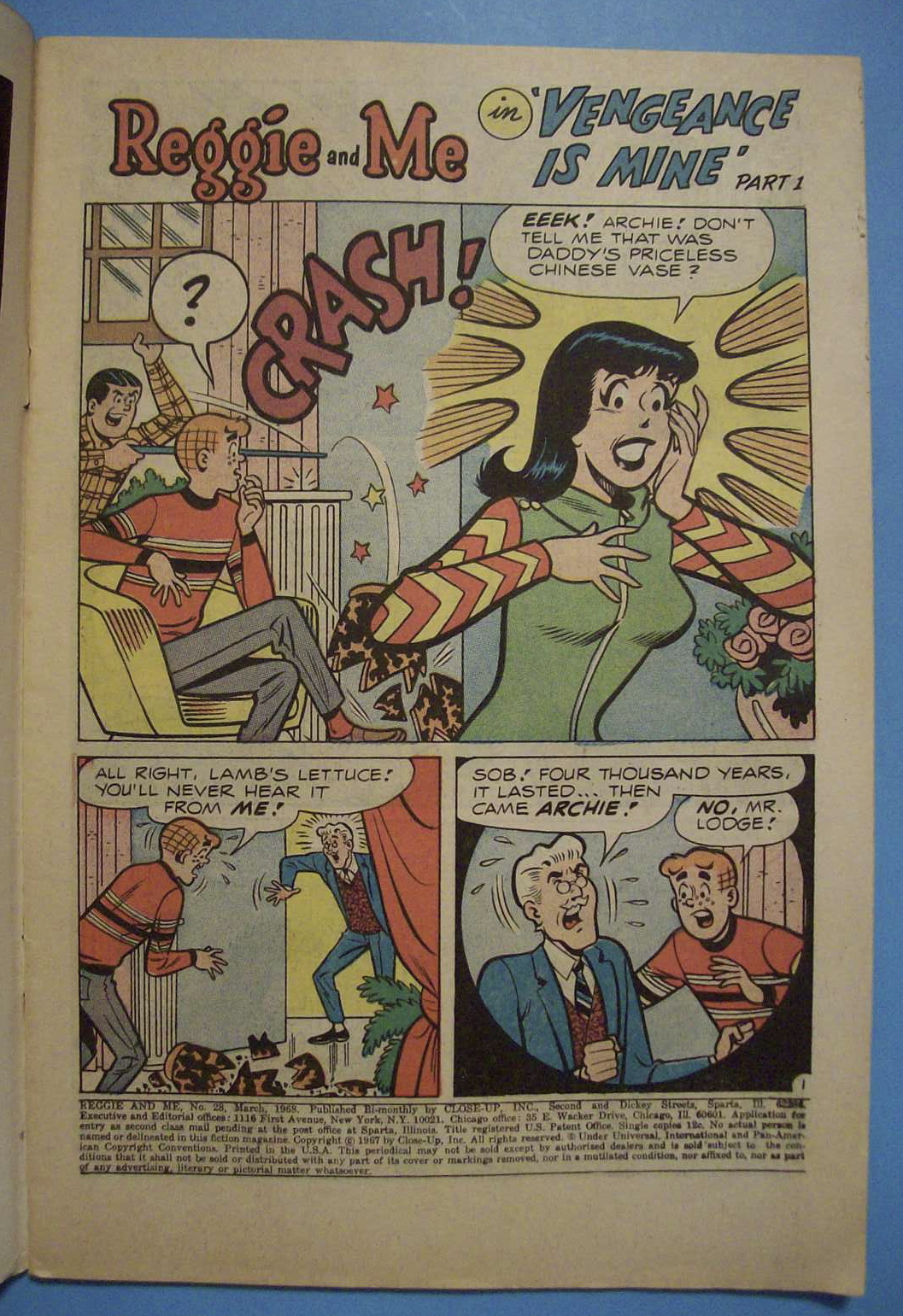 Reggie And Me Comics - March 1968 - Vengeance Is Mine