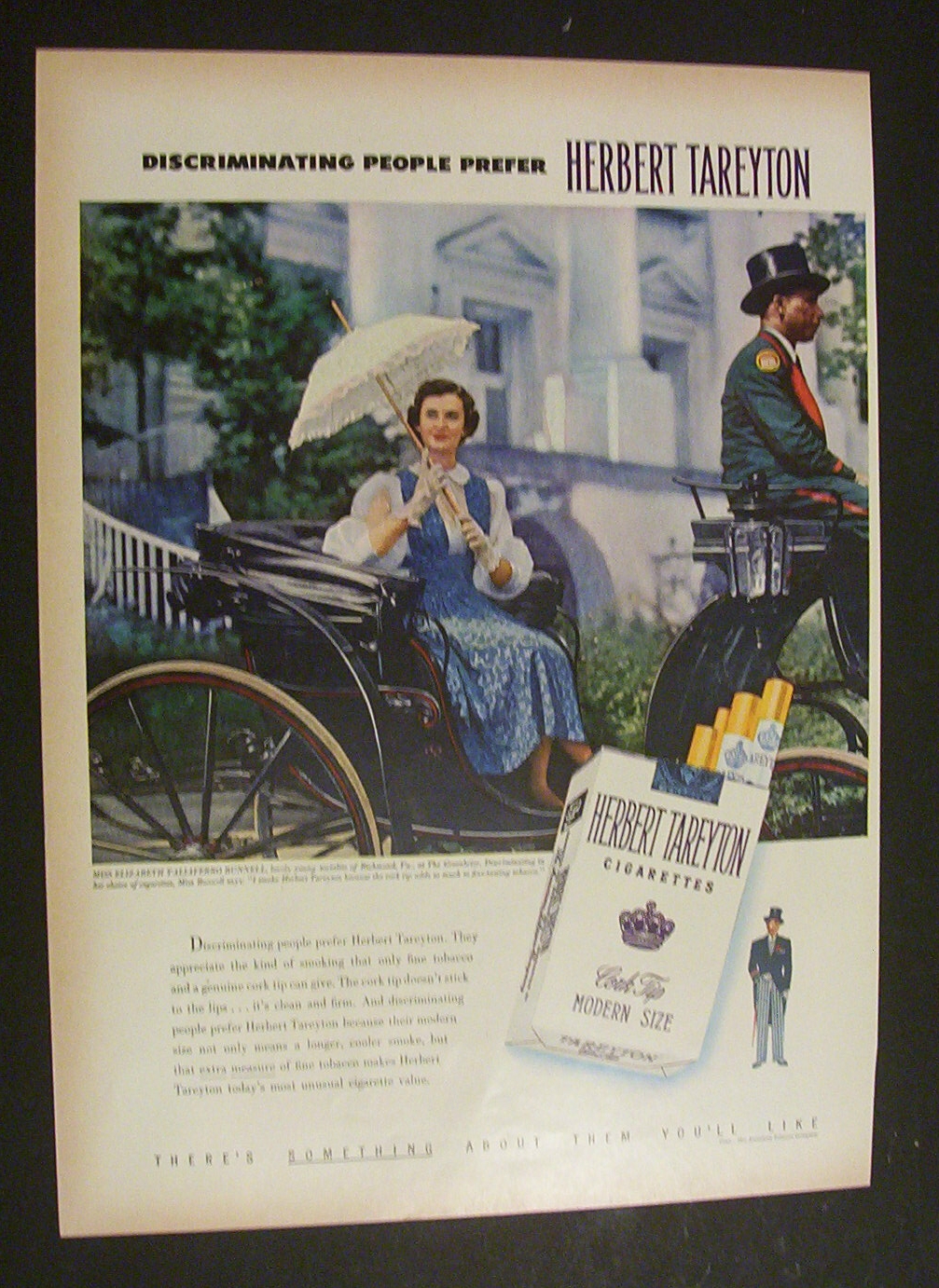 1951 Dual Ad:  Packard  &  Tareyton  Cigarettes