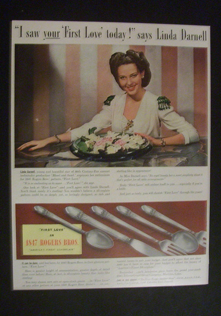 1941 1847 Rogers Bros with Linda Darnell