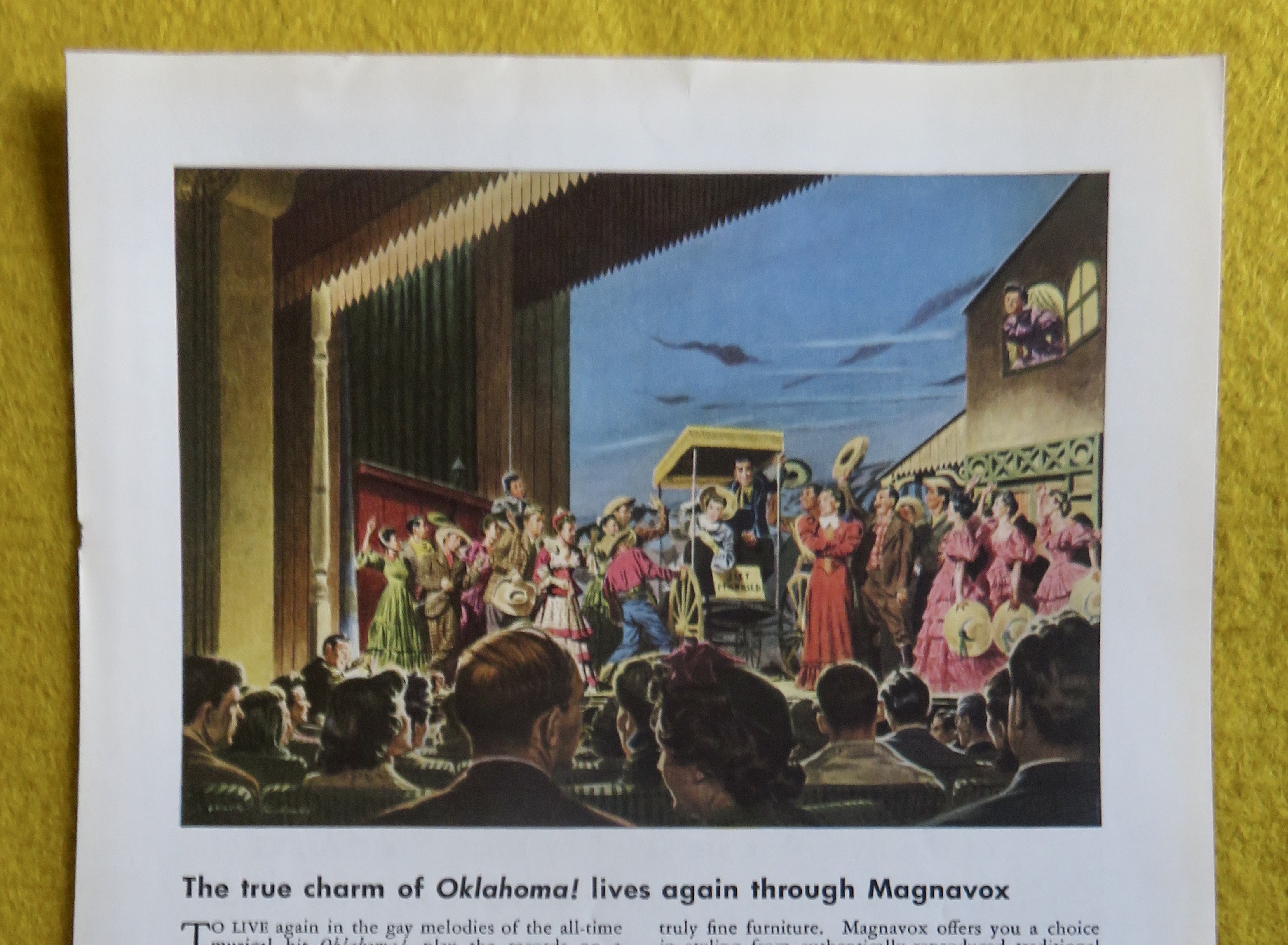 1945 Magnavox Radio Phonograph with Oklahoma