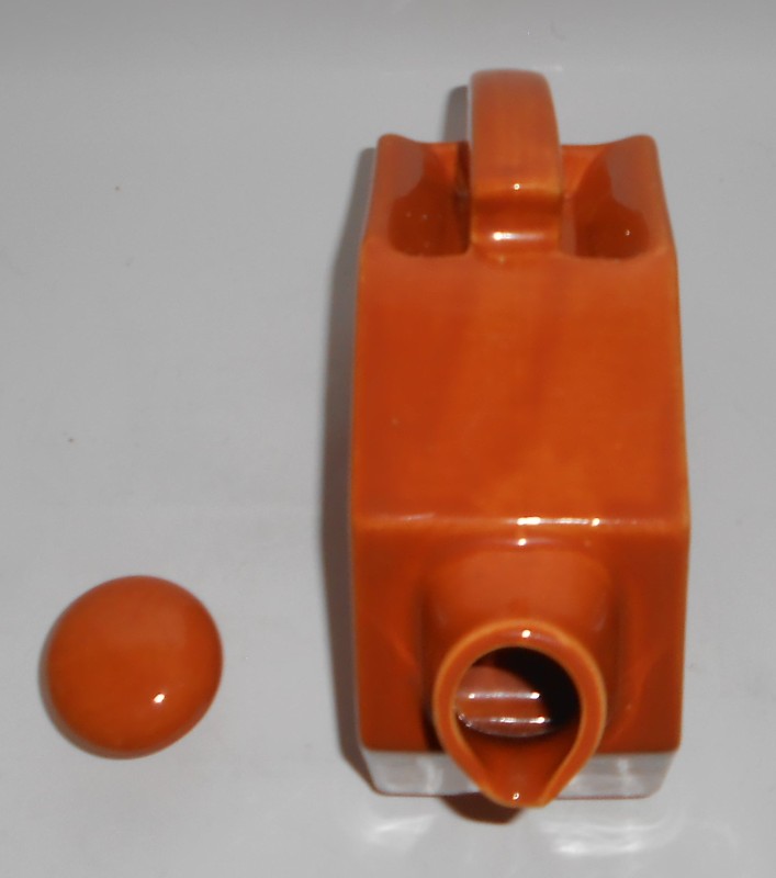 VINTAGE Coors Pottery Rosebud Orange Water Server w/Cap