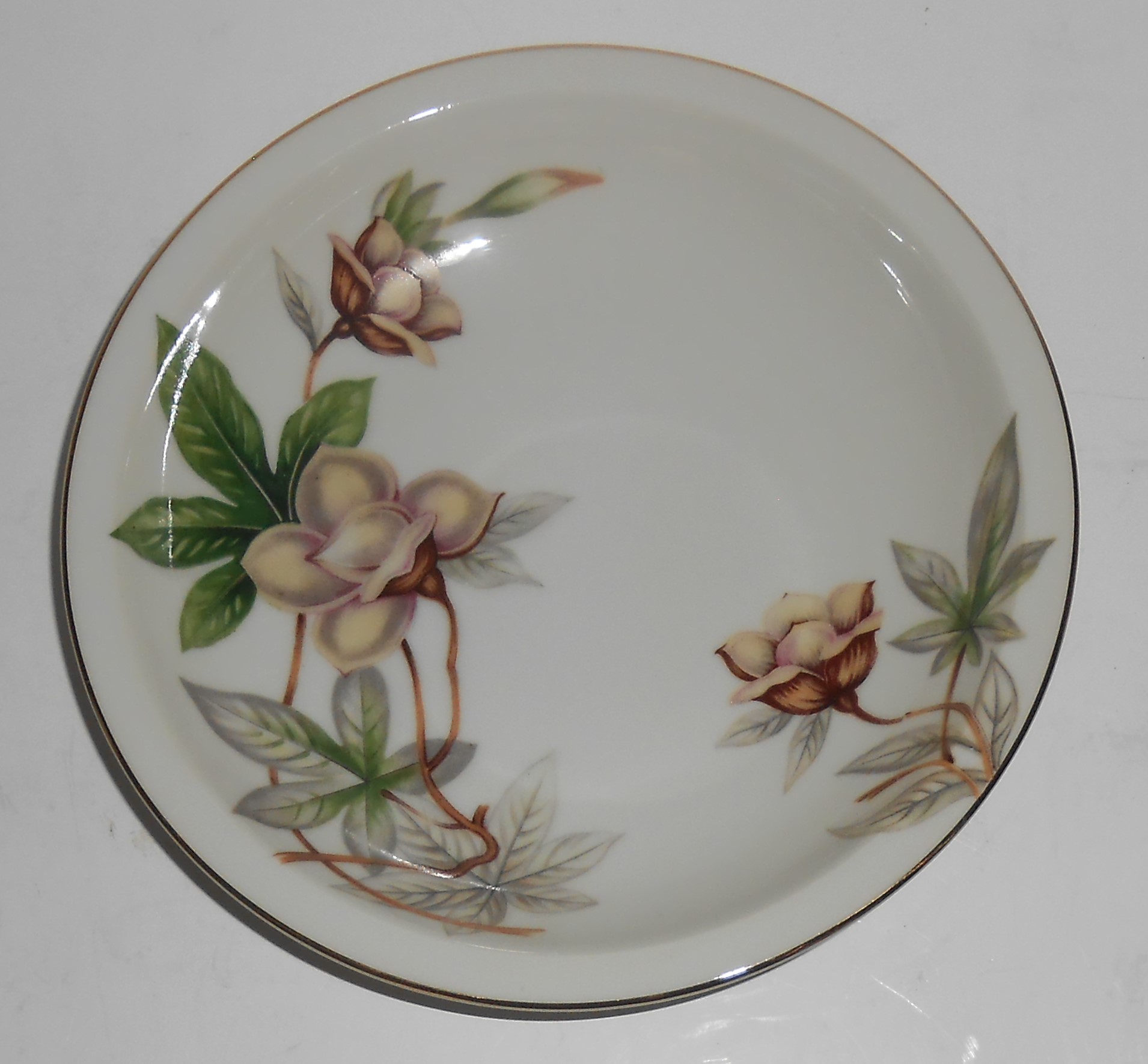Meito China Porcelain Japan Woodrose Soup Bowl
