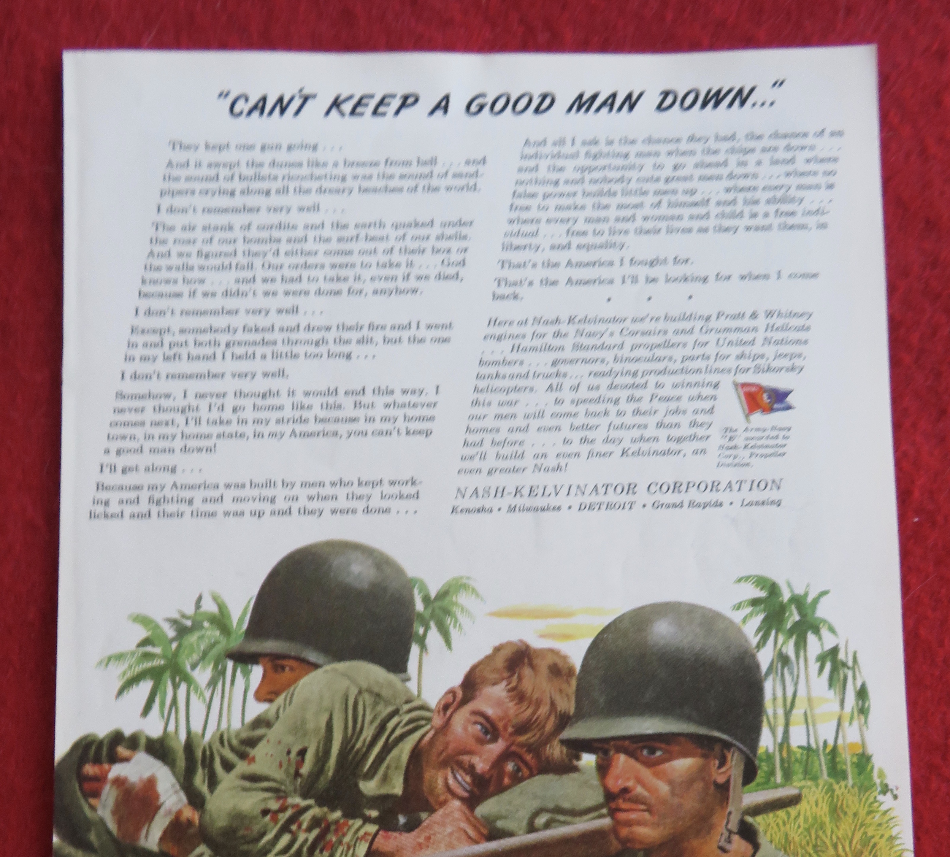 1944 Nash Kelvinator with Soldiers Carrying Soldier