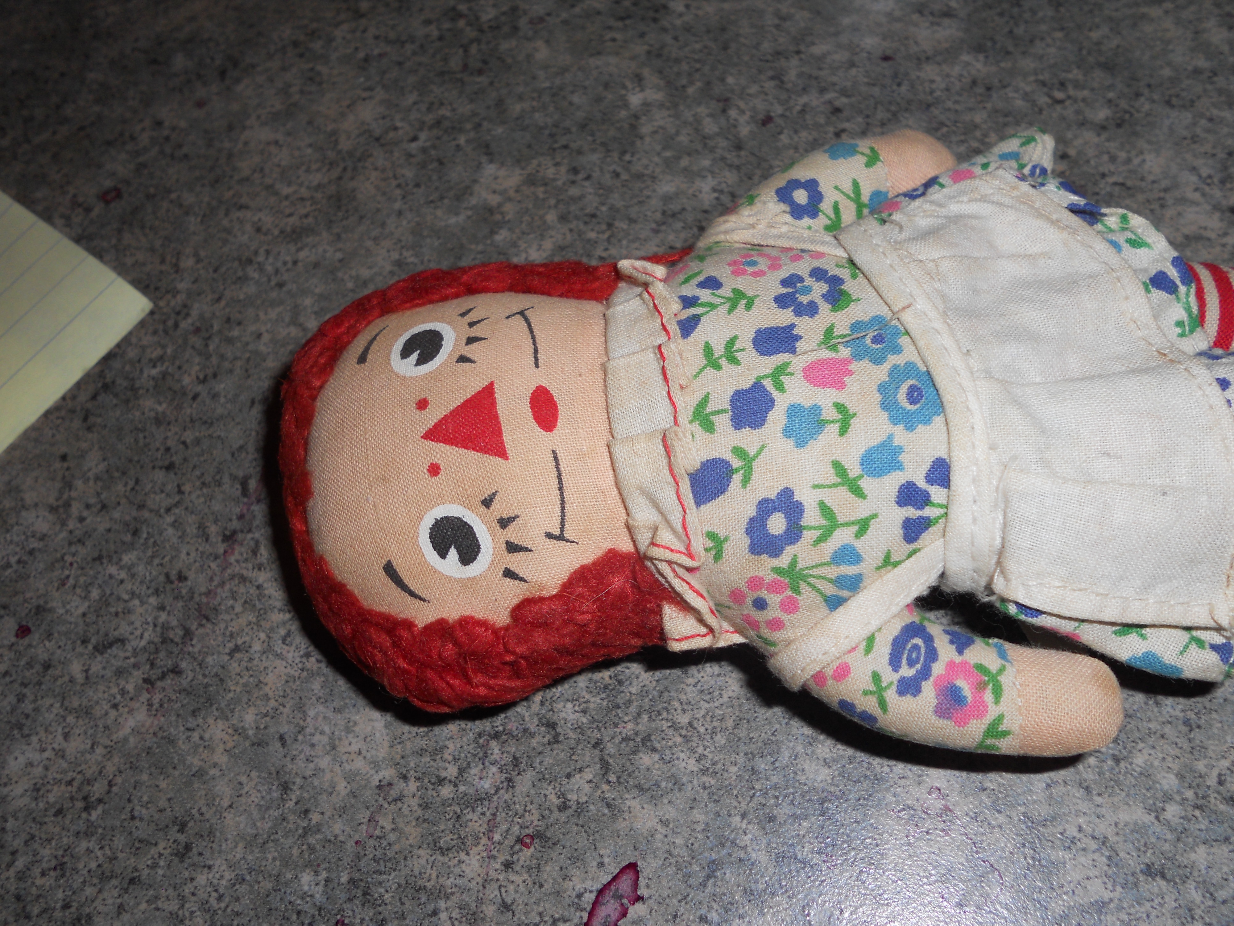 Raggedy Ann Cloth Doll Knickerbocker 7 inch