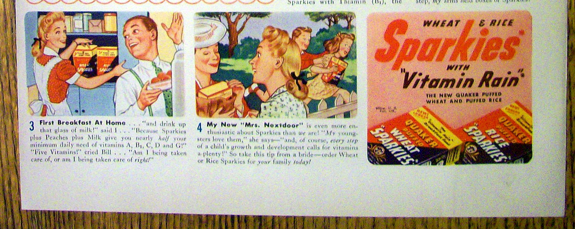 1941 Quaker Sparkies Cereal
