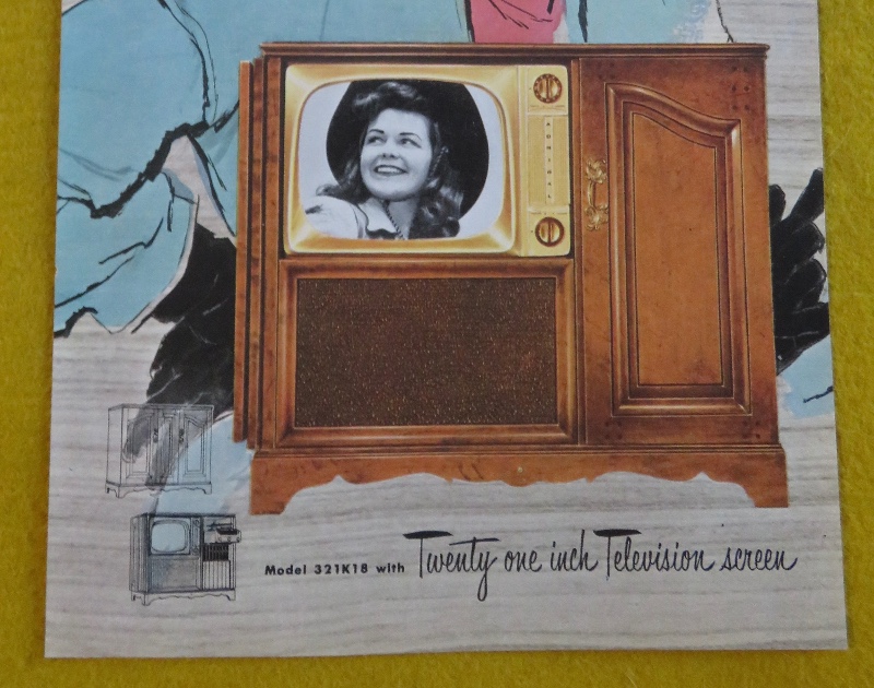 1951 Admiral Television With Lovely Woman