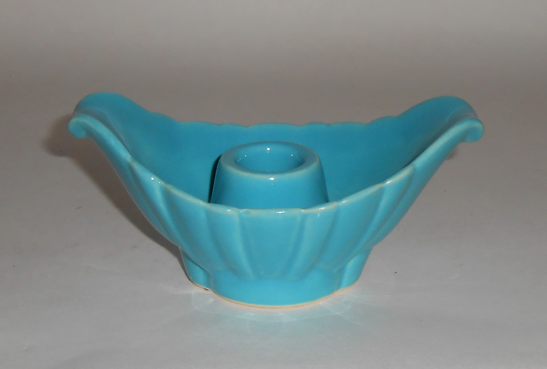 Bauer Pottery Cal-Art Ray Murray Turquoise Candlestick!