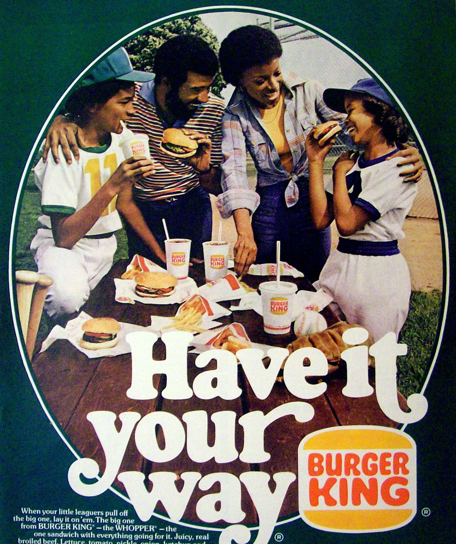 1976 Burger King with Family That Have's It Your Way