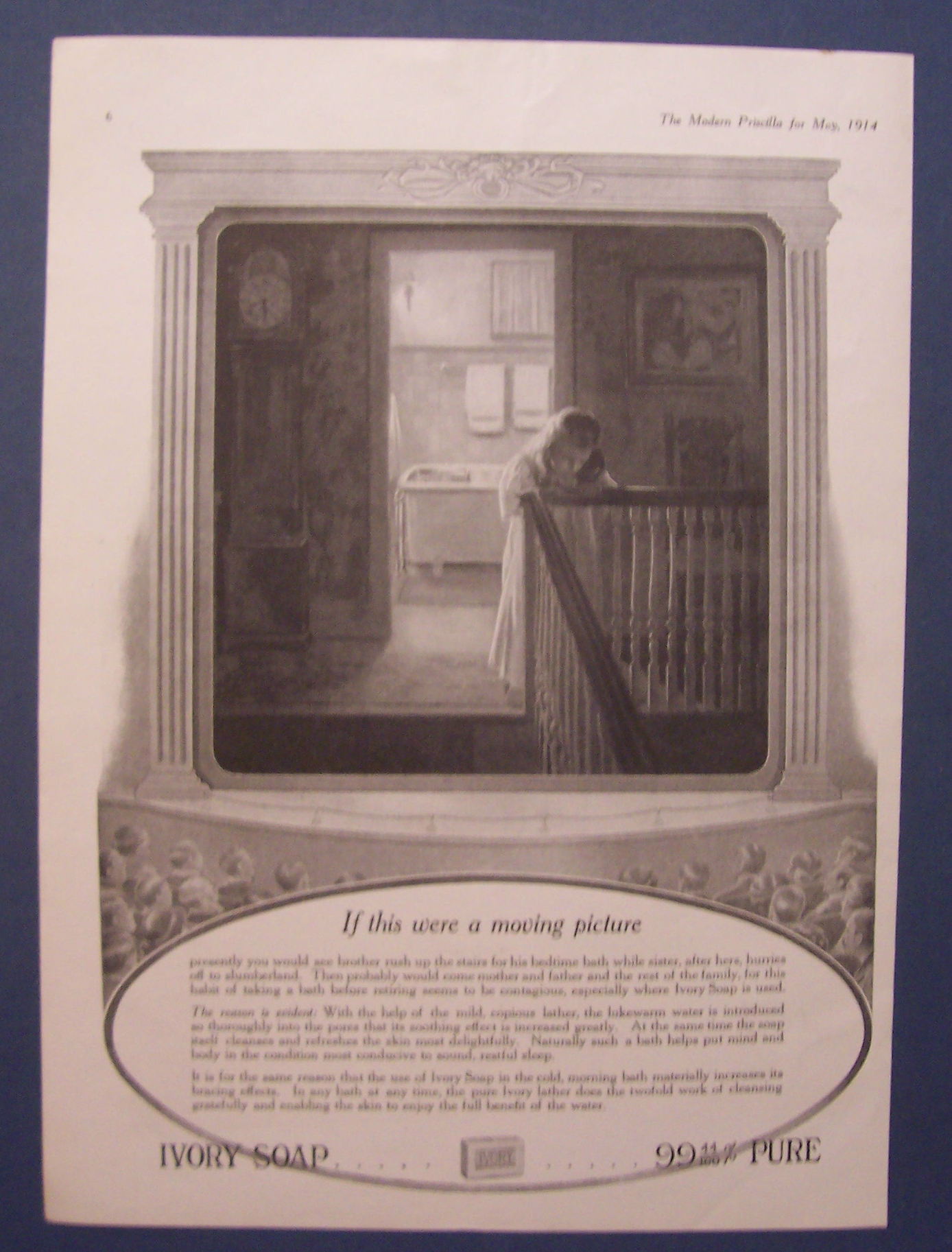 1914 Ivory Soap with Little Girl Looking Over Railing