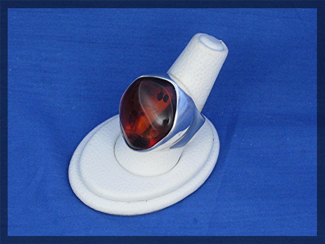 Baltic Amber and Sterling Silver Ring by Starborn