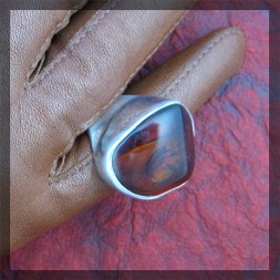Baltic Amber and Sterling Silver Ring by Starborn