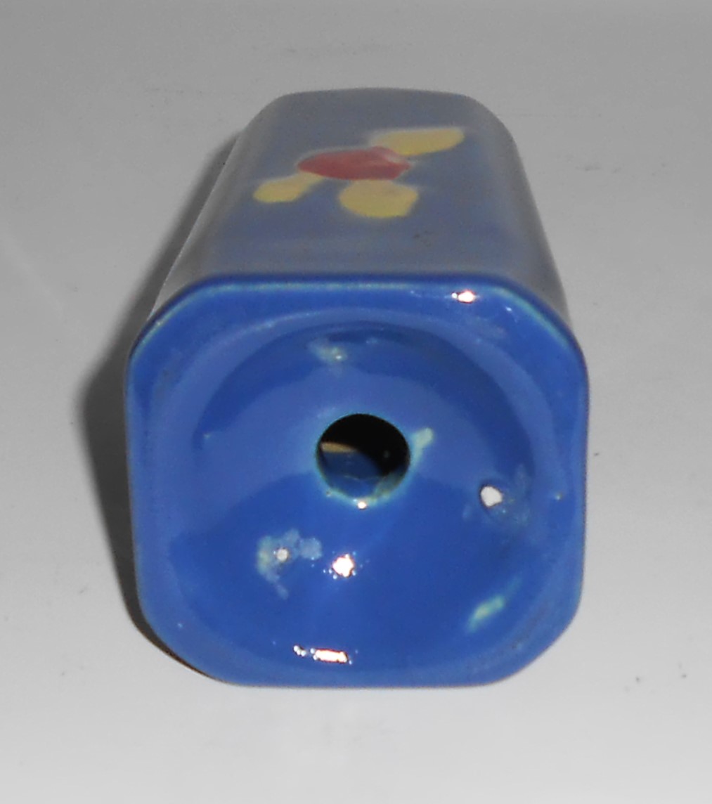 VINTAGE Coors Pottery Rosebud Blue Slanted Shaker