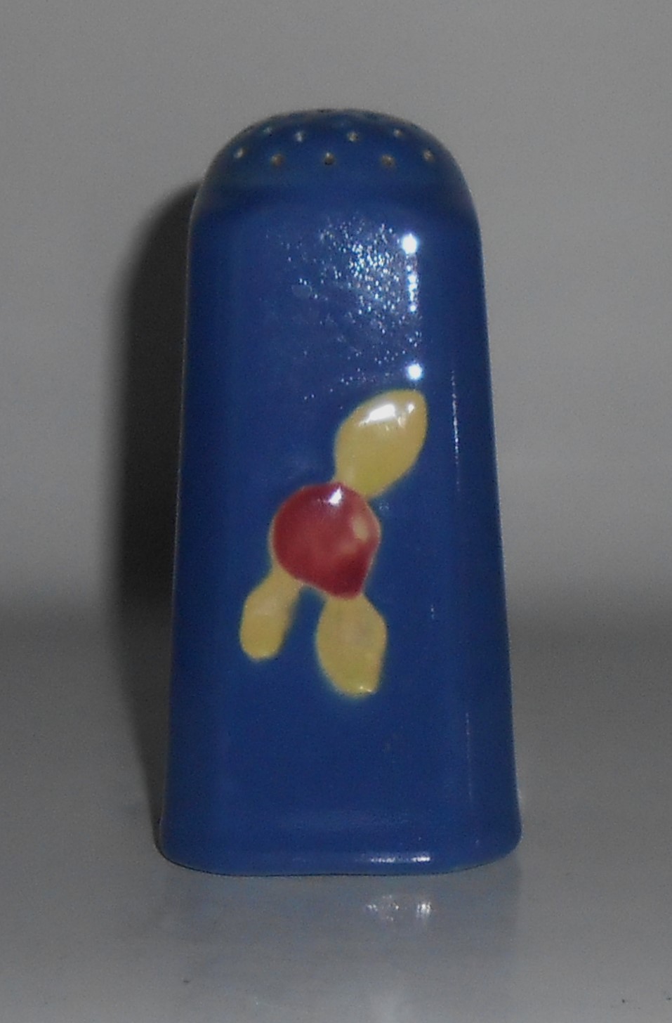 VINTAGE Coors Pottery Rosebud Blue Slanted Shaker