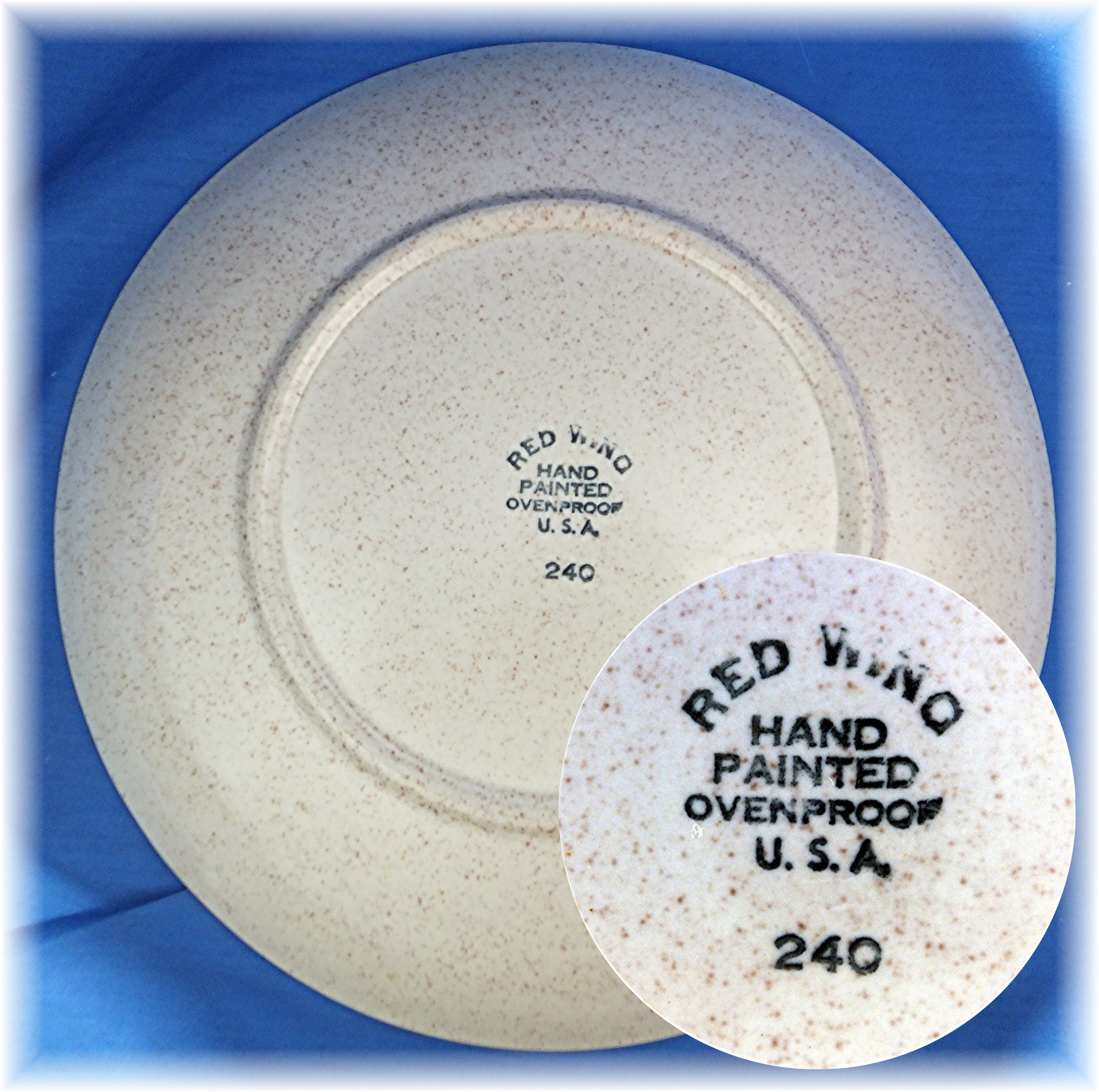 Dinner Plate in the Bob White pattern by Red Wing China