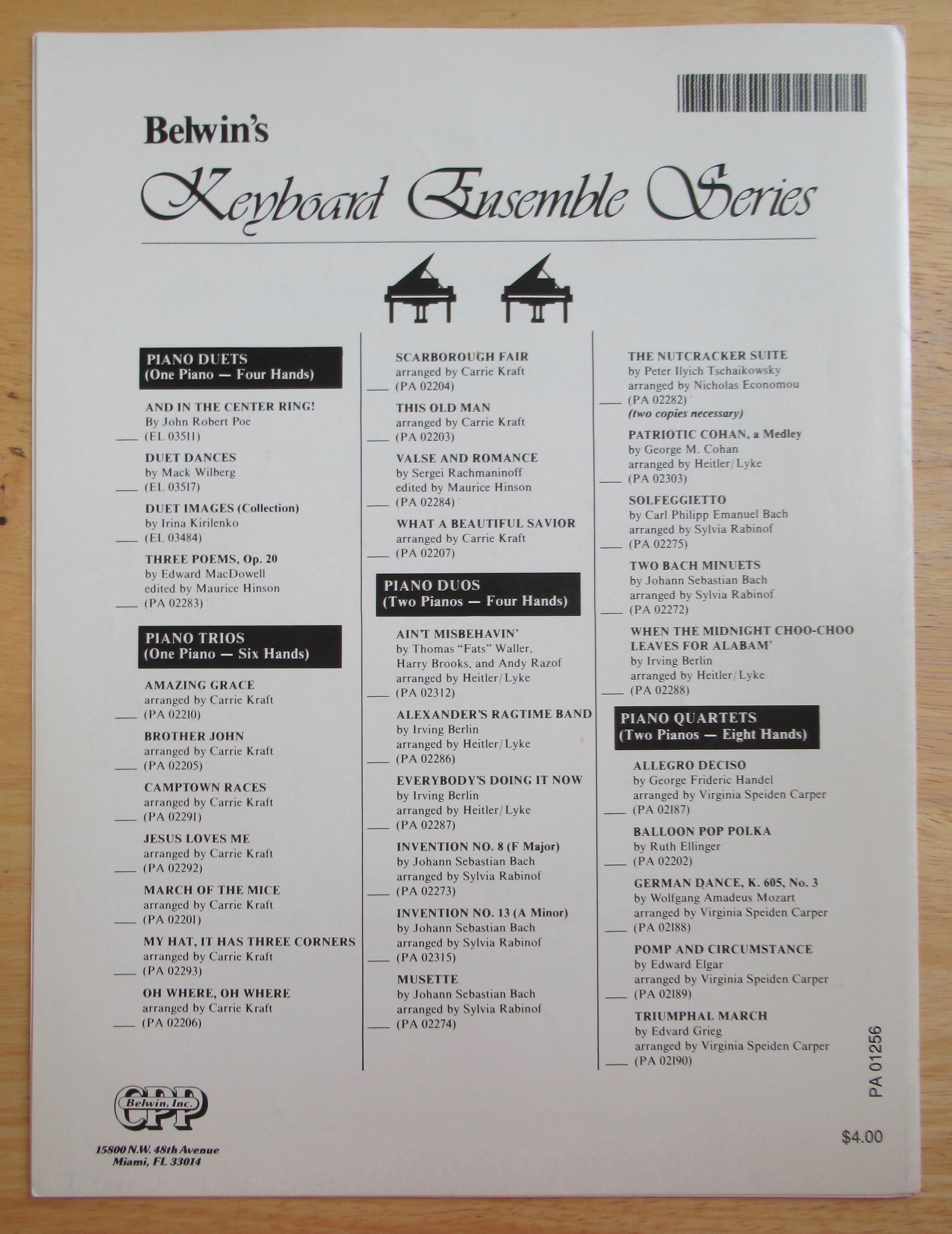 1986 Braziliana Sheet Music