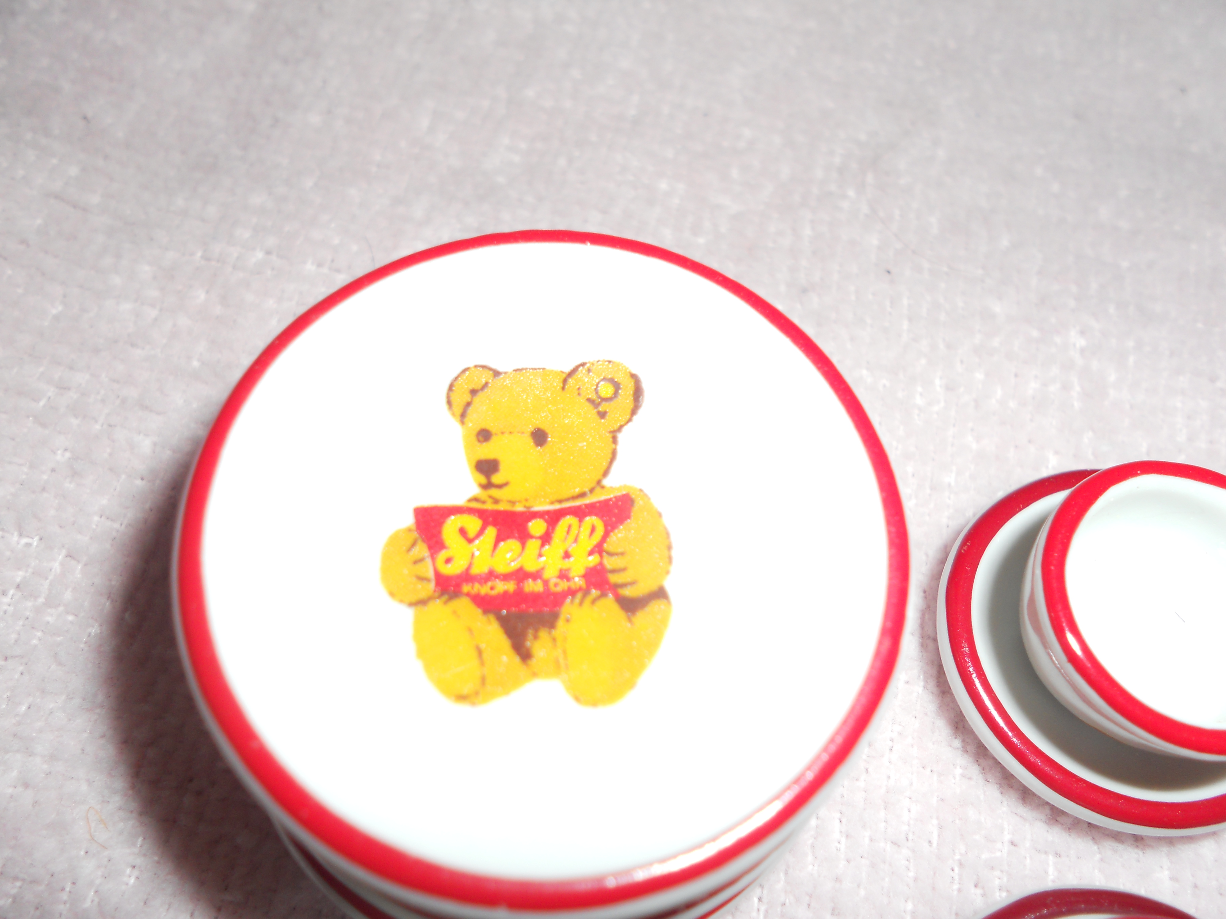 Steiff Bear Tea Set Toy Dish Set Porcelain