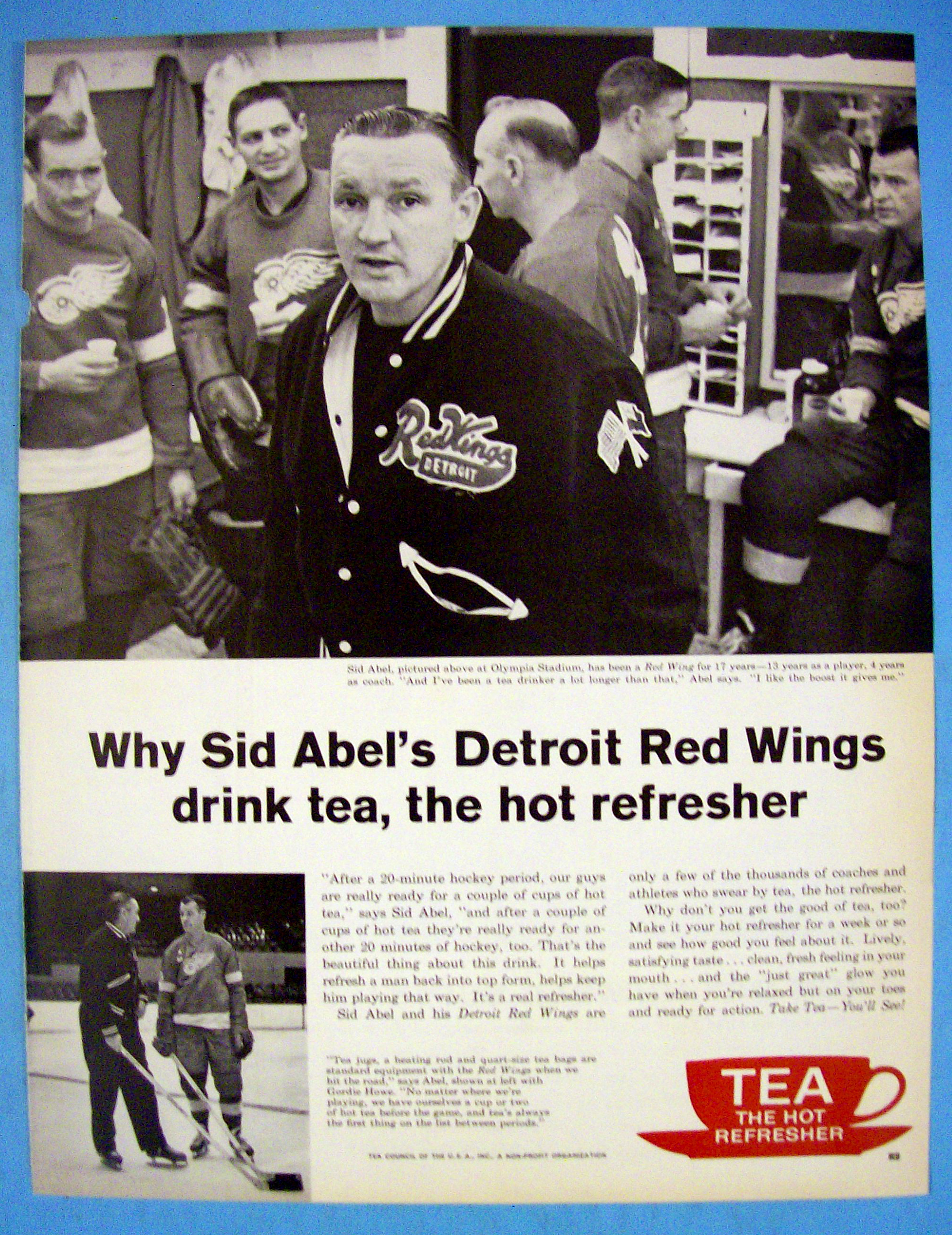 1962 Tea With Player & Coach Sid Abel (Red Wings)