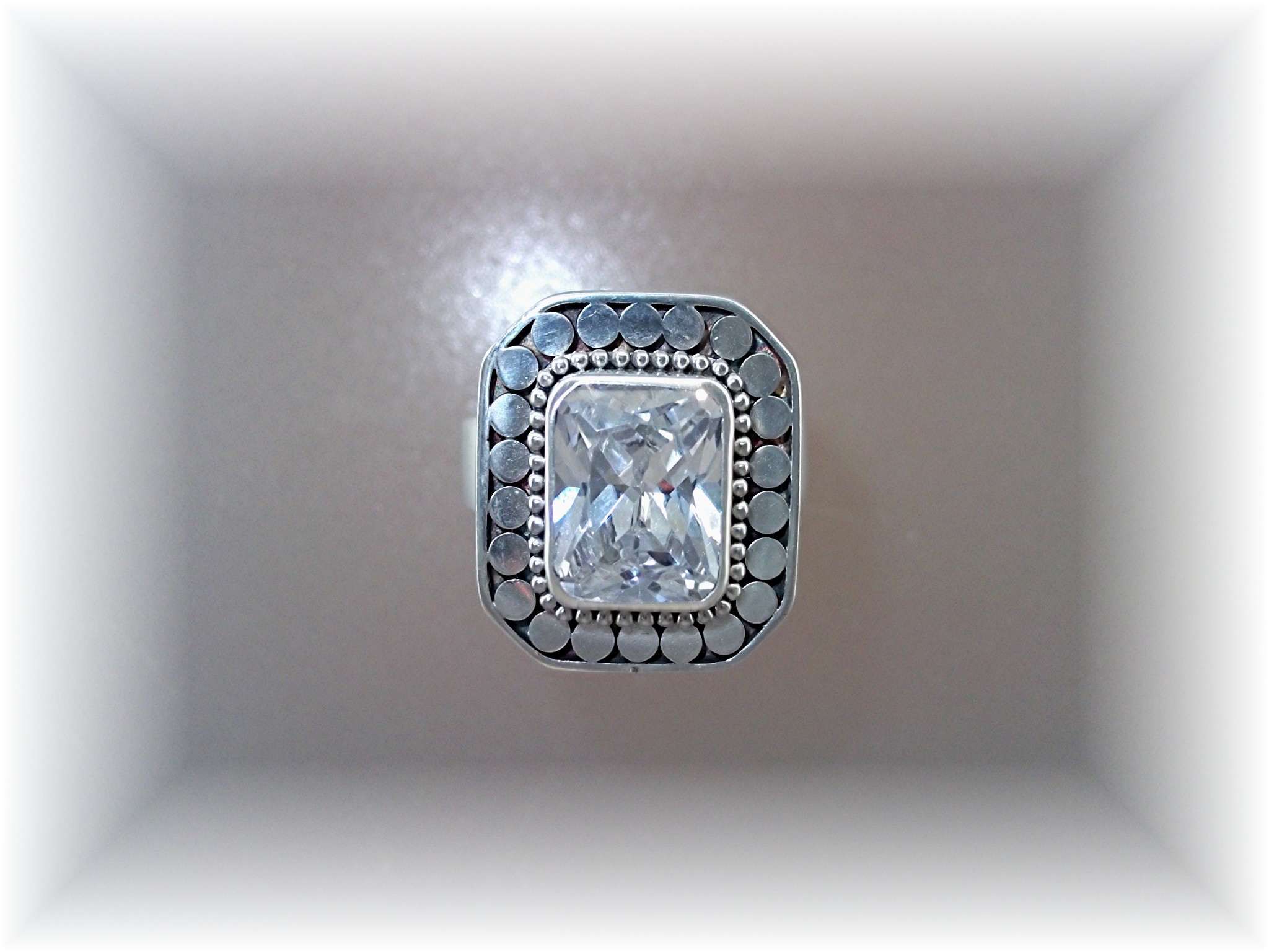 Natural Zircon Sterling Silver Ring Designer Peggy V