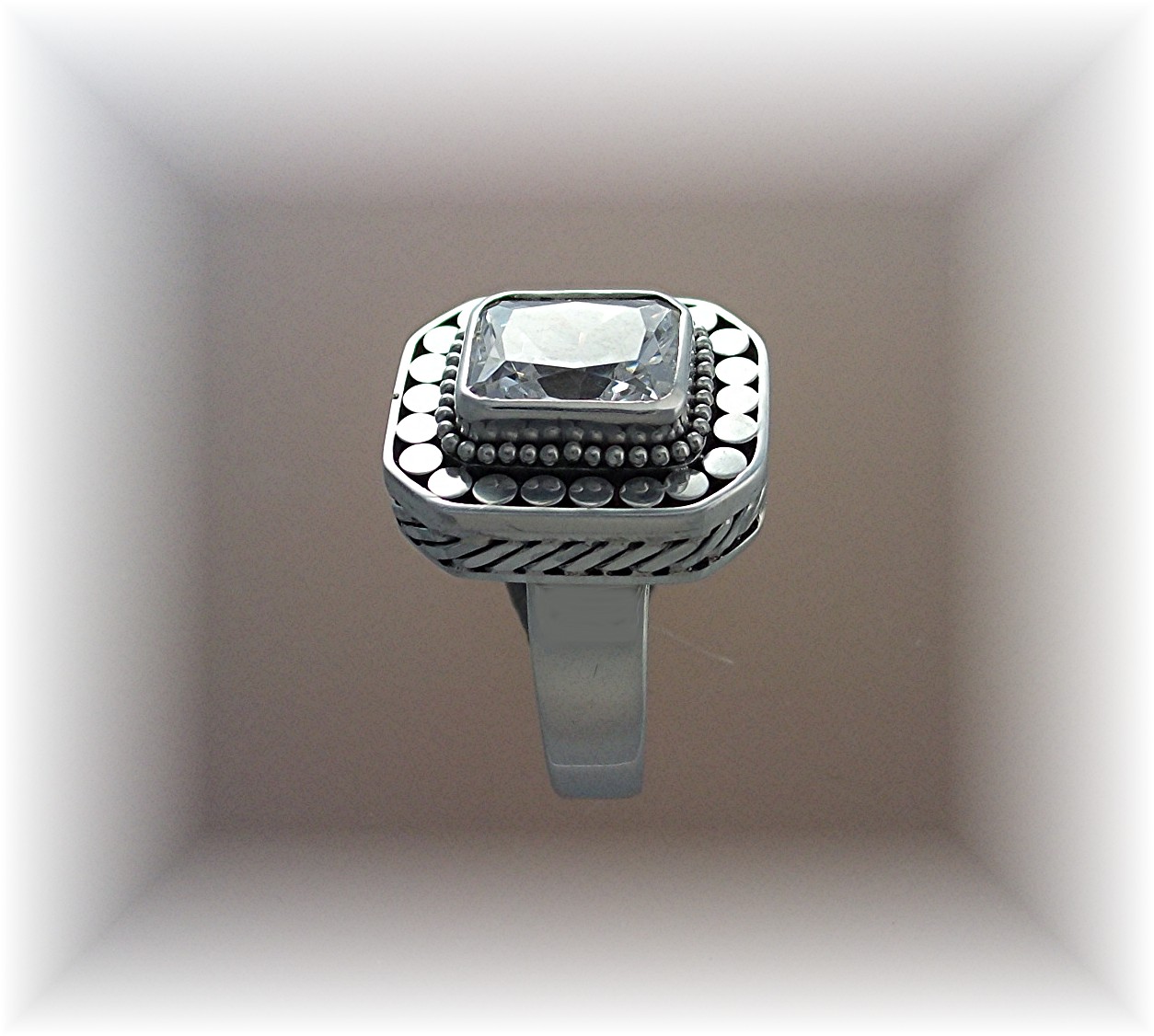 Natural Zircon Sterling Silver Ring Designer Peggy V