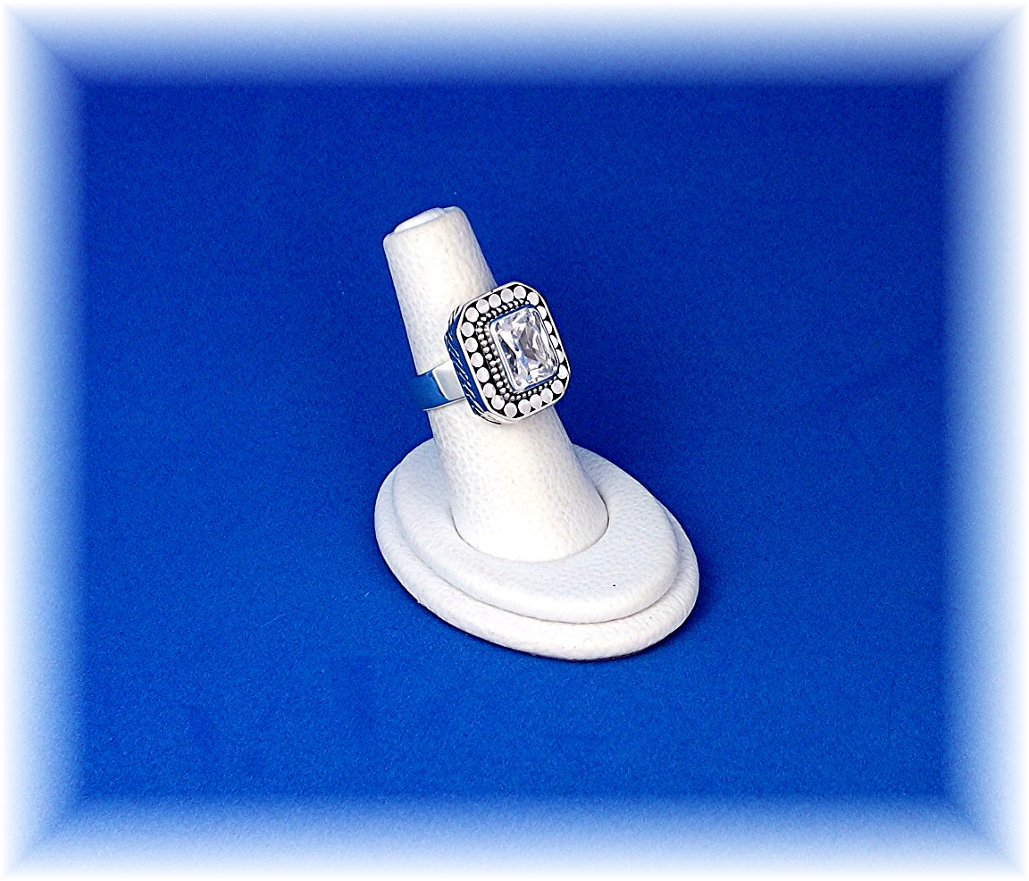 Natural Zircon Sterling Silver Ring Designer Peggy V