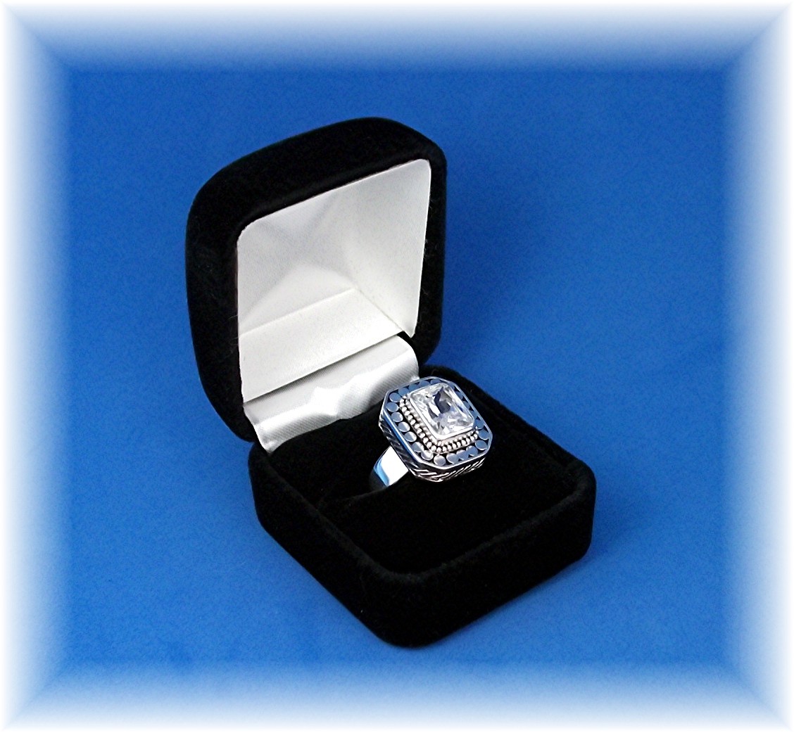 Natural Zircon Sterling Silver Ring Designer Peggy V