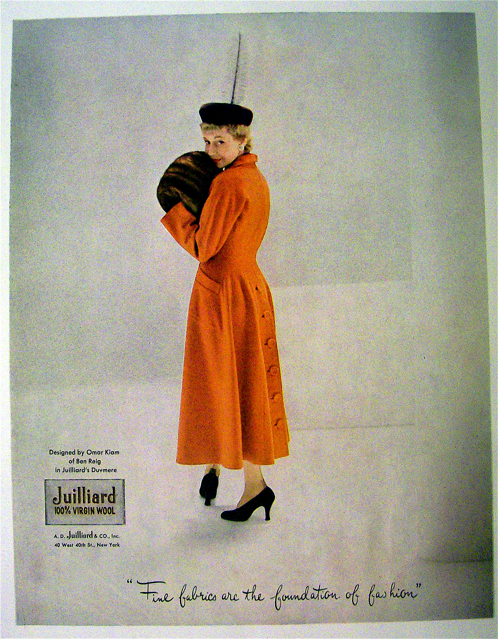 1948 Juilliard Wool w/Woman in Omar Kiam Design