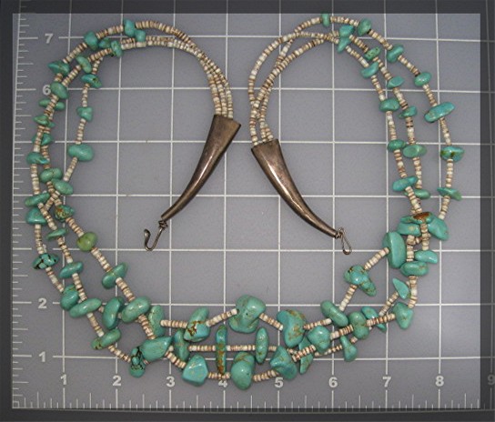 Santo Domingo Turquoise Heishi Sterling Silver Necklace