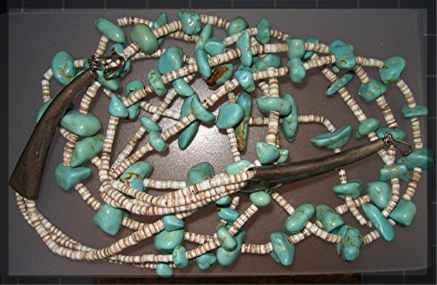 Santo Domingo Turquoise Heishi Sterling Silver Necklace