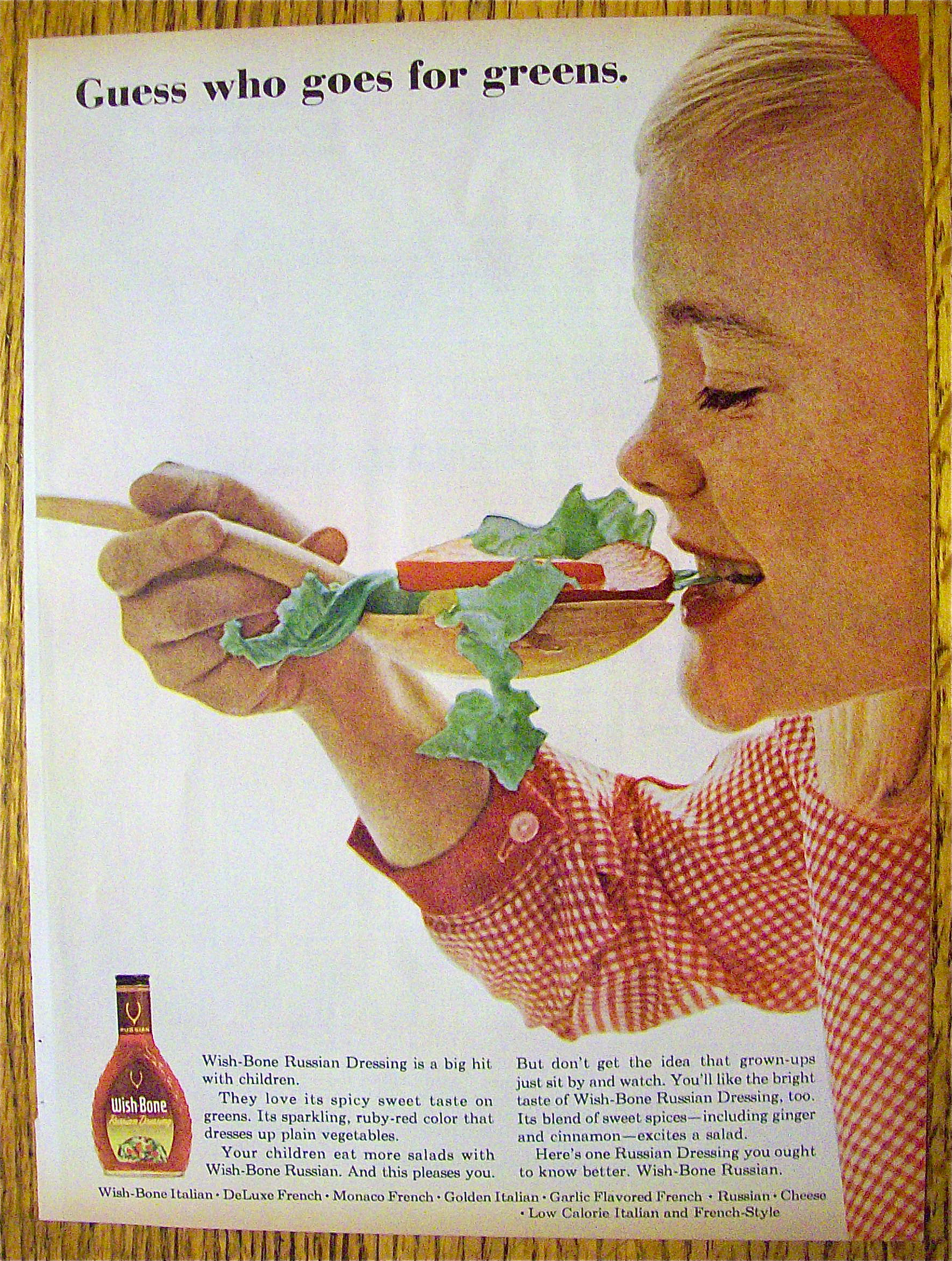 1964 Wish Bone Russian Dressing with Girl Eating